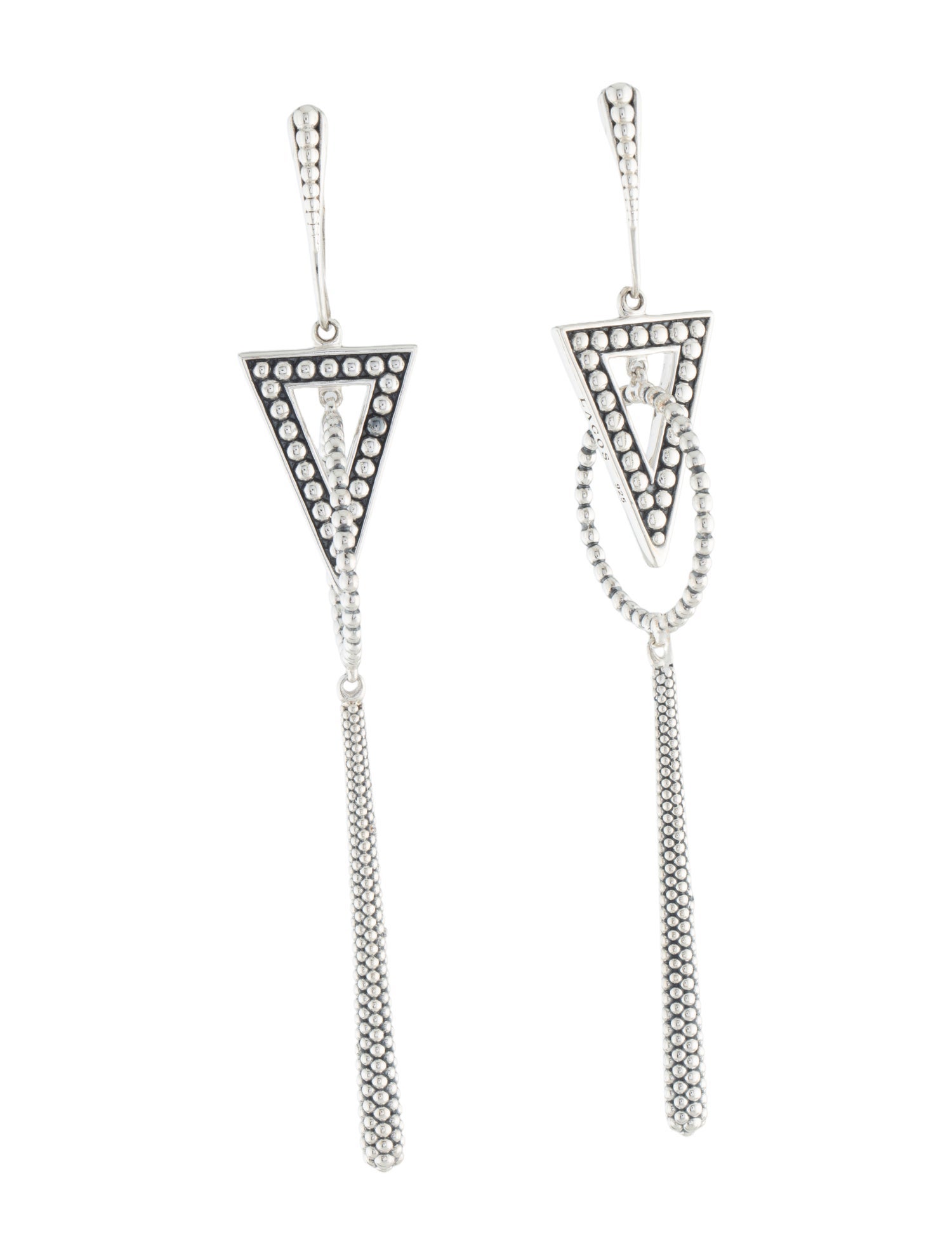 Lagos Triangle Circle Drop Earrings