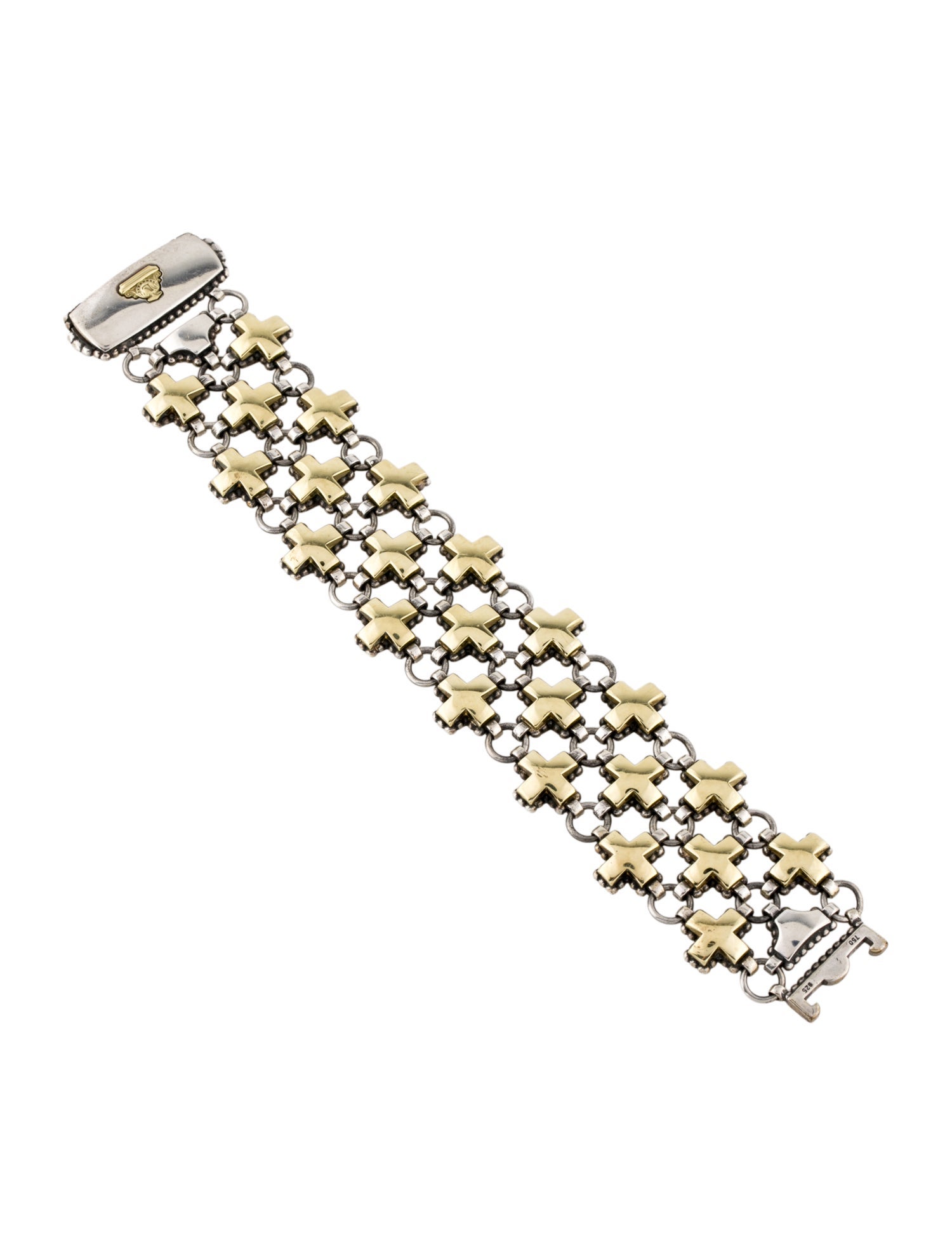 Lagos Two-Tone Cross Link bracelet
