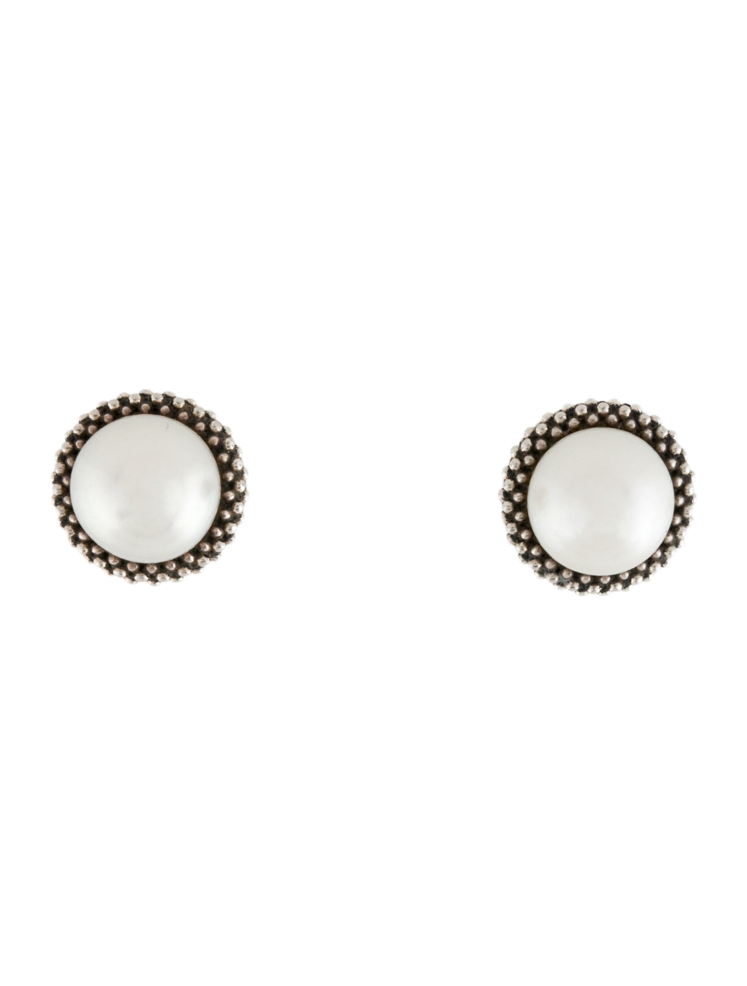 Lagos Pearl Luna Caviar Stud Earrings