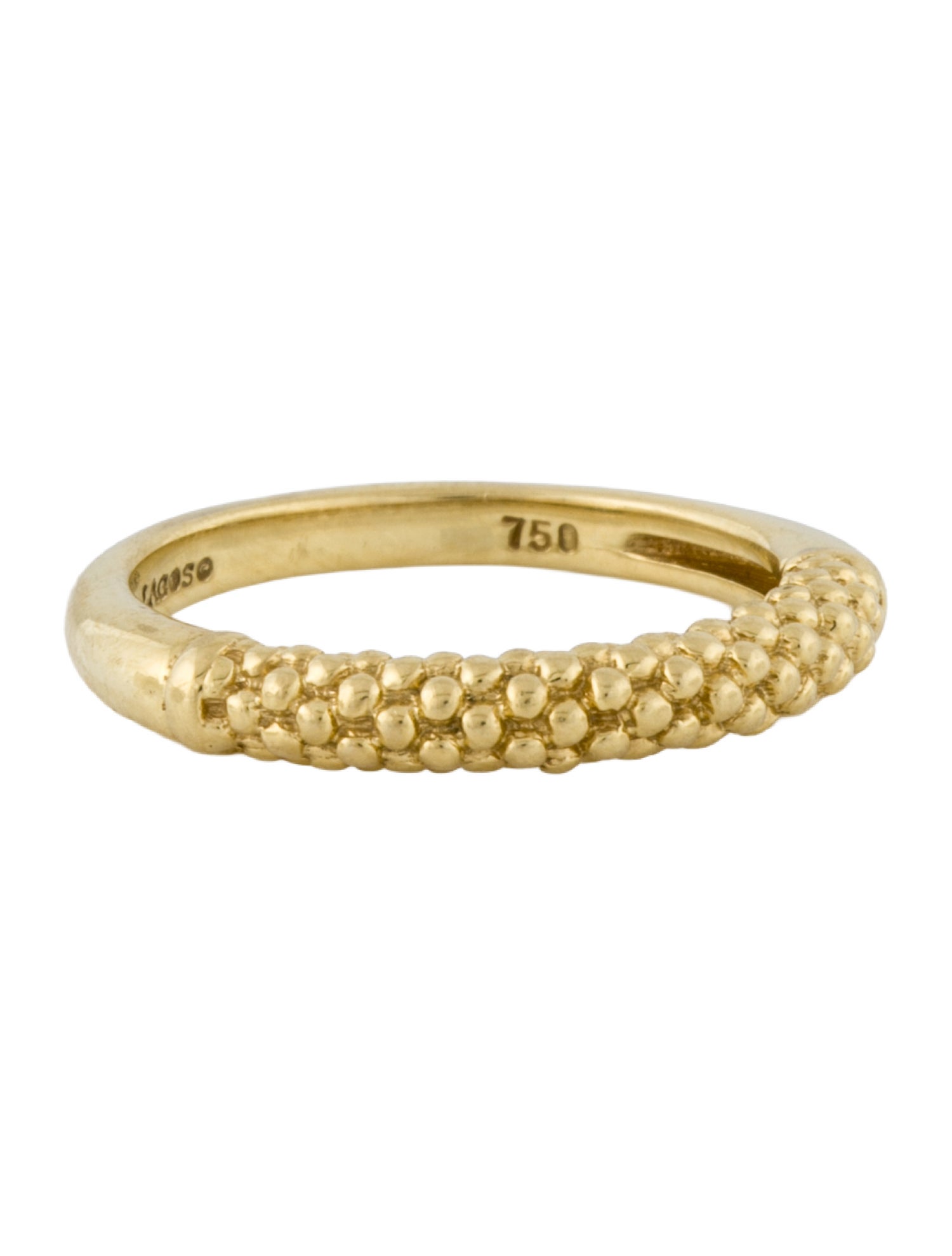 Lagos 18K Caviar Beaded Stacking Ring