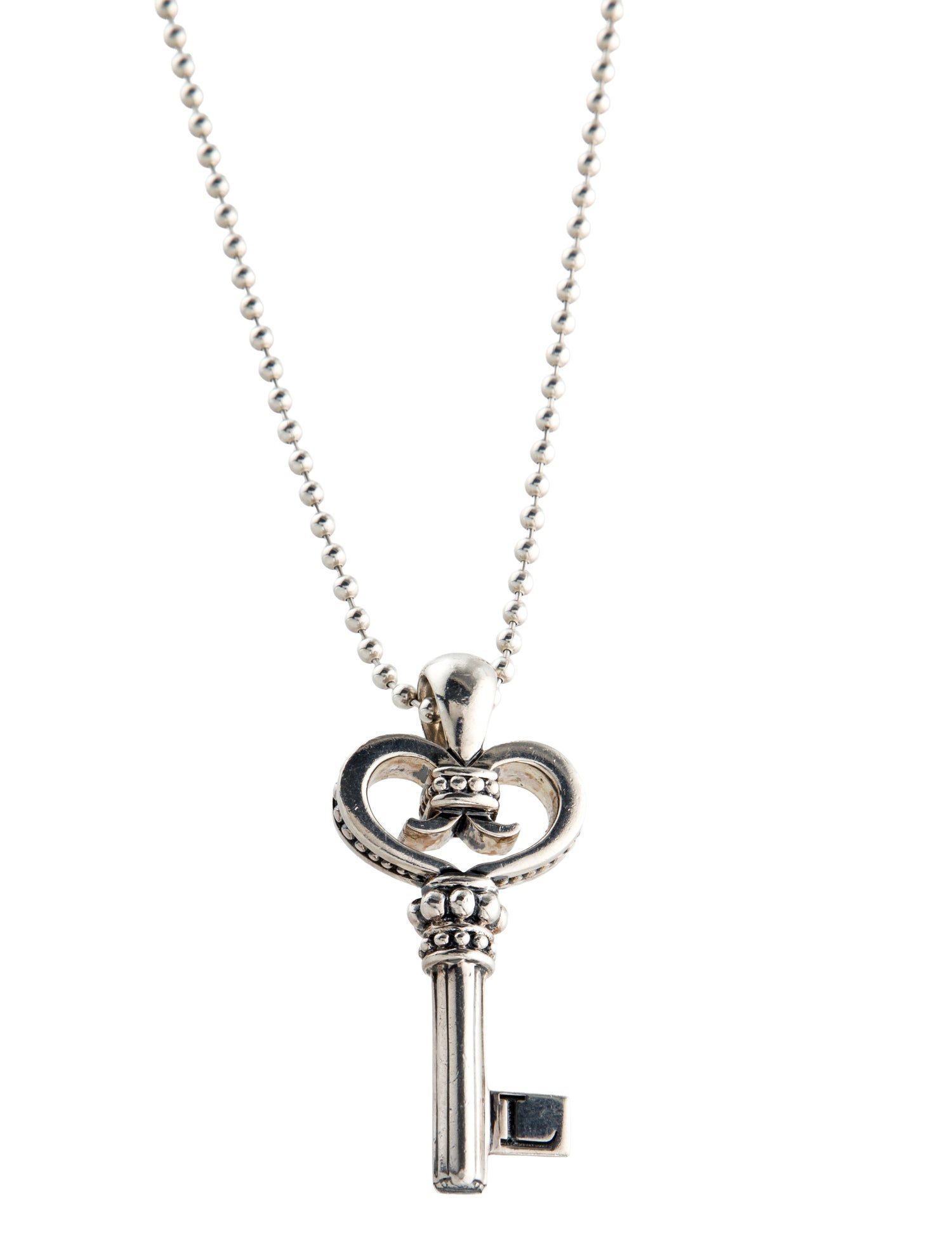 Lagos Caviar Key Pendant Necklace