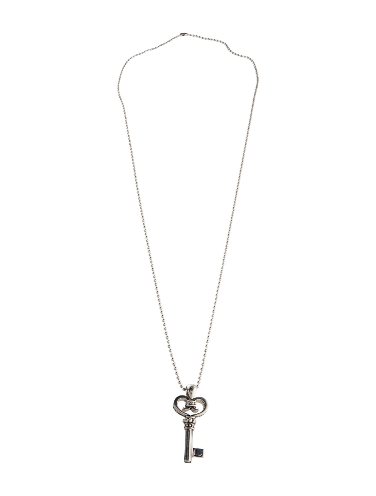 Lagos Caviar Key Pendant Necklace