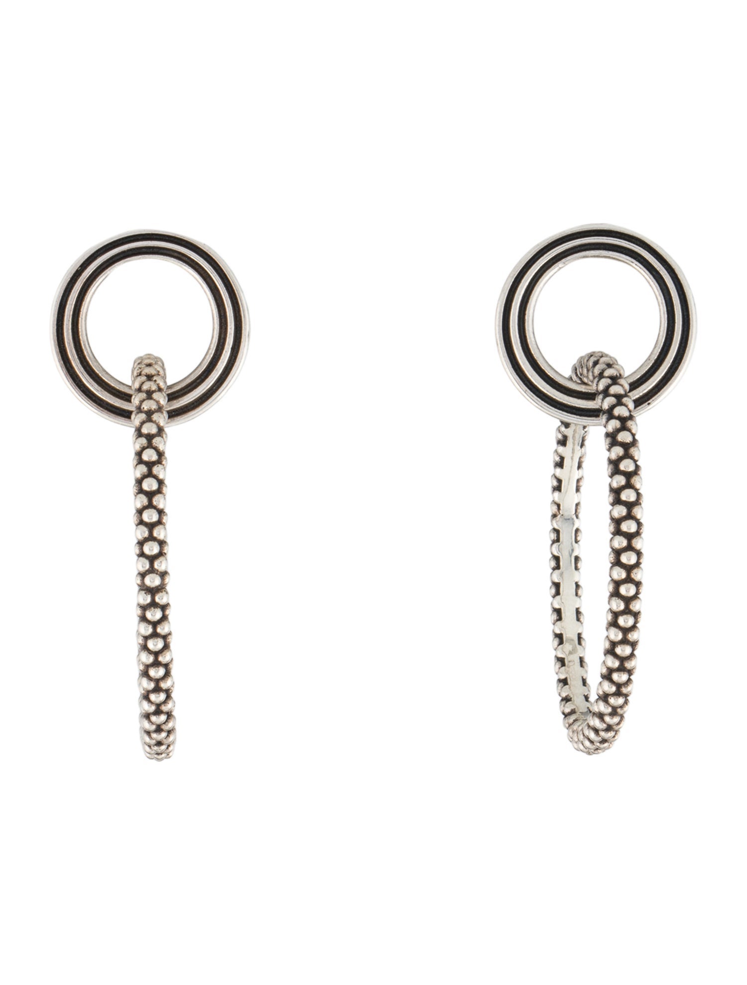 Lagos Double Circle Drop Earrings