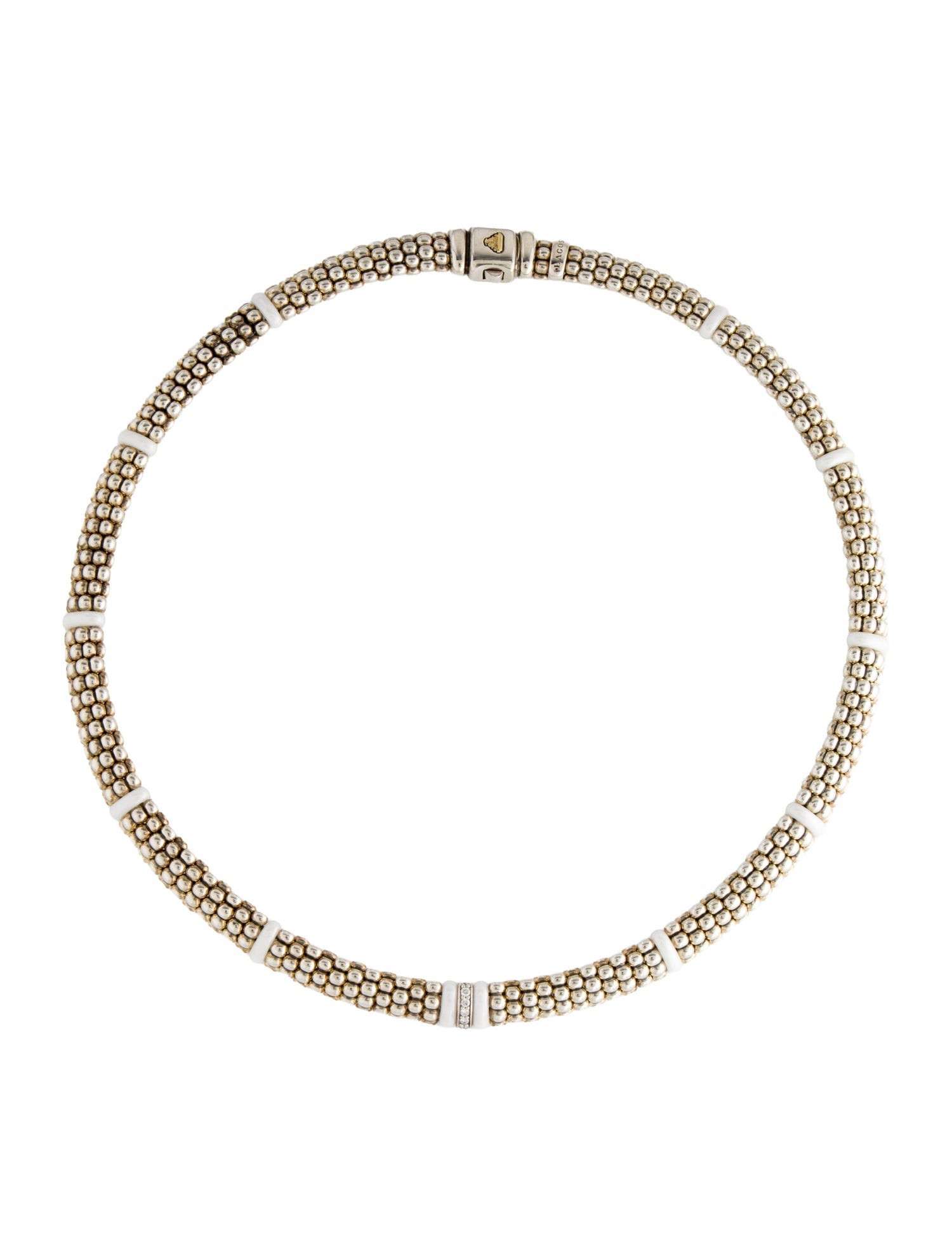 Lagos Diamond & Ceramic Station Necklace