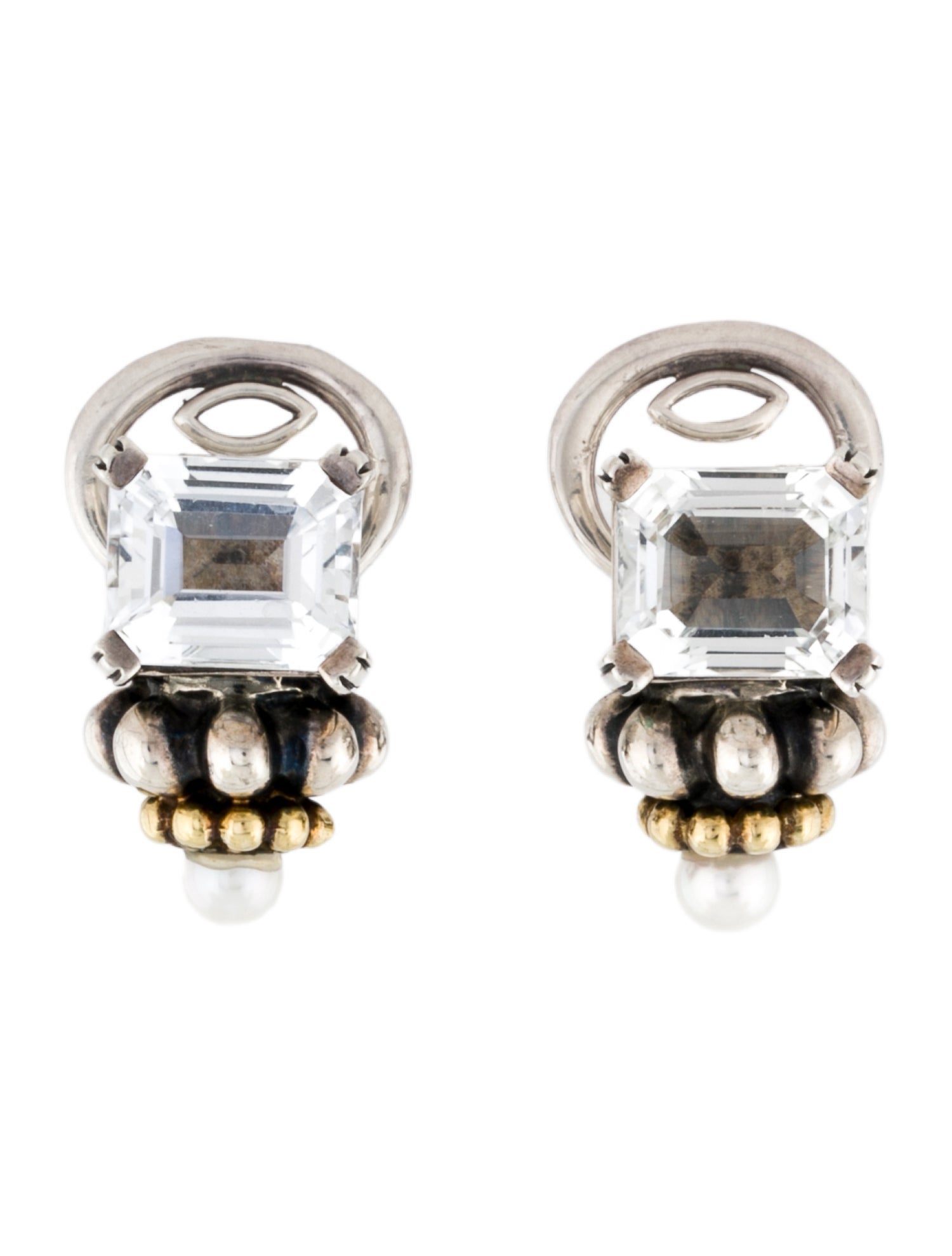 Lagos Pearl & Topaz Earring Clips