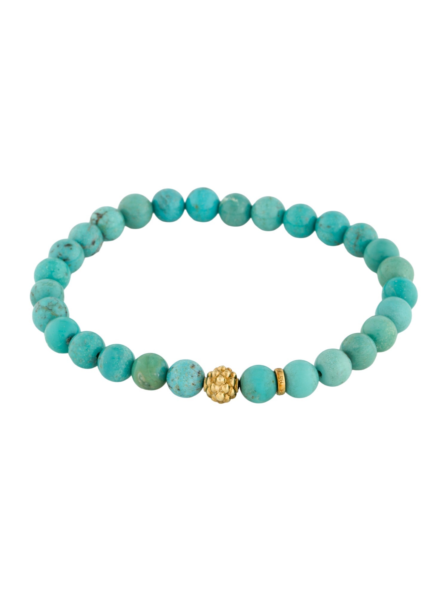 Lagos 18K Turquoise Station Bead Bracelet