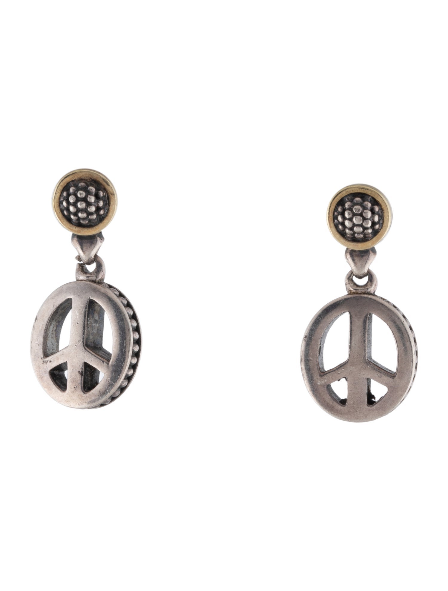 Lagos Peace Sign Drop Earrings