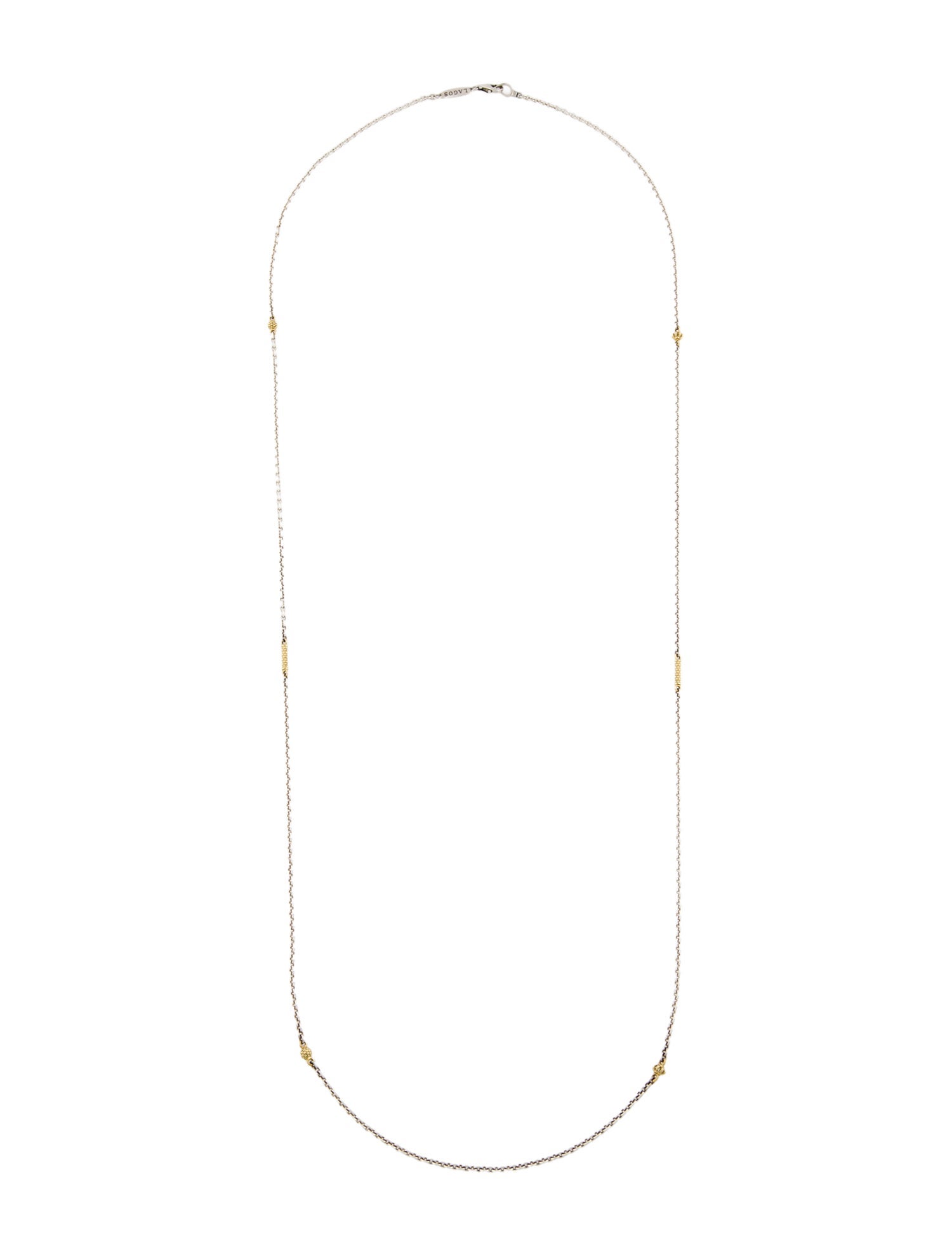 Lagos Two-Tone Caviar Chain Necklace