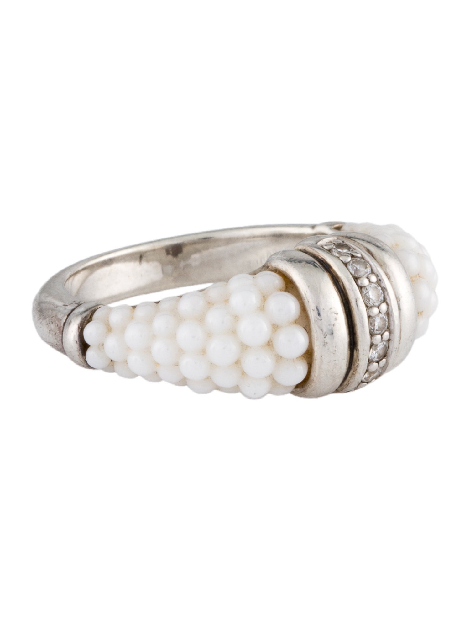 Lagos Ceramic & Diamond Stacking Ring