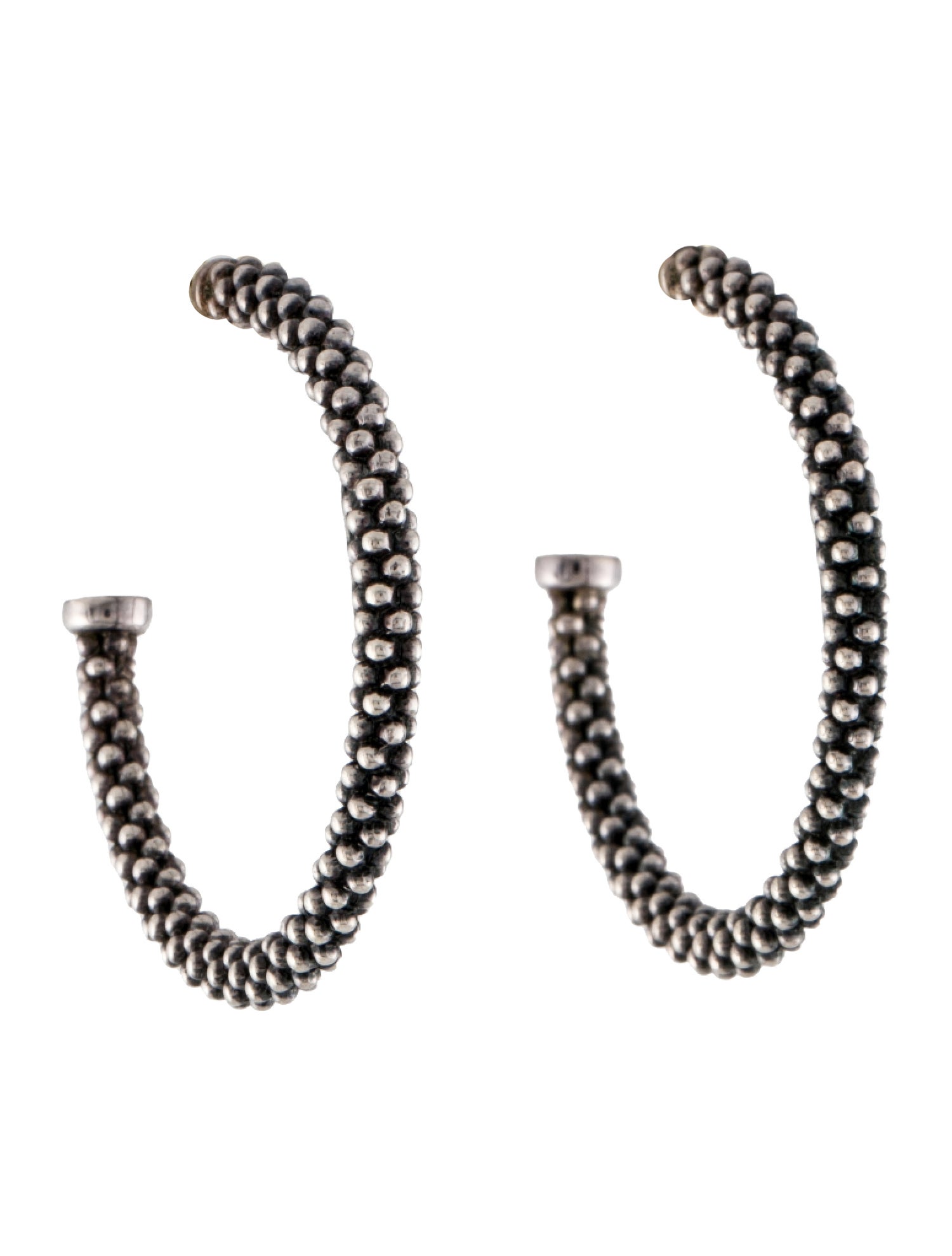 Lagos Large Caviar Hoop Earrings