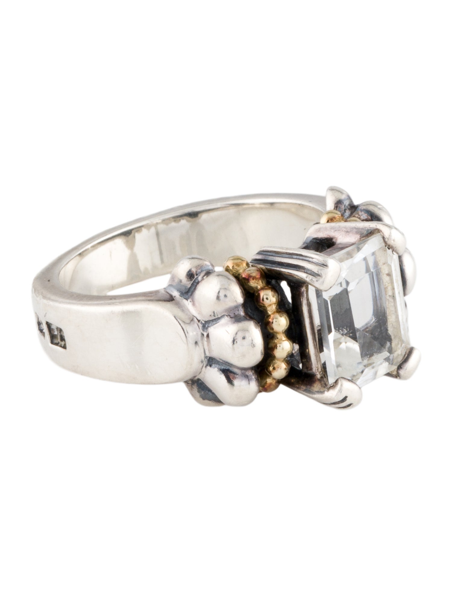 Lagos Two-Tone White Topaz Glacier Cocktail Ring
