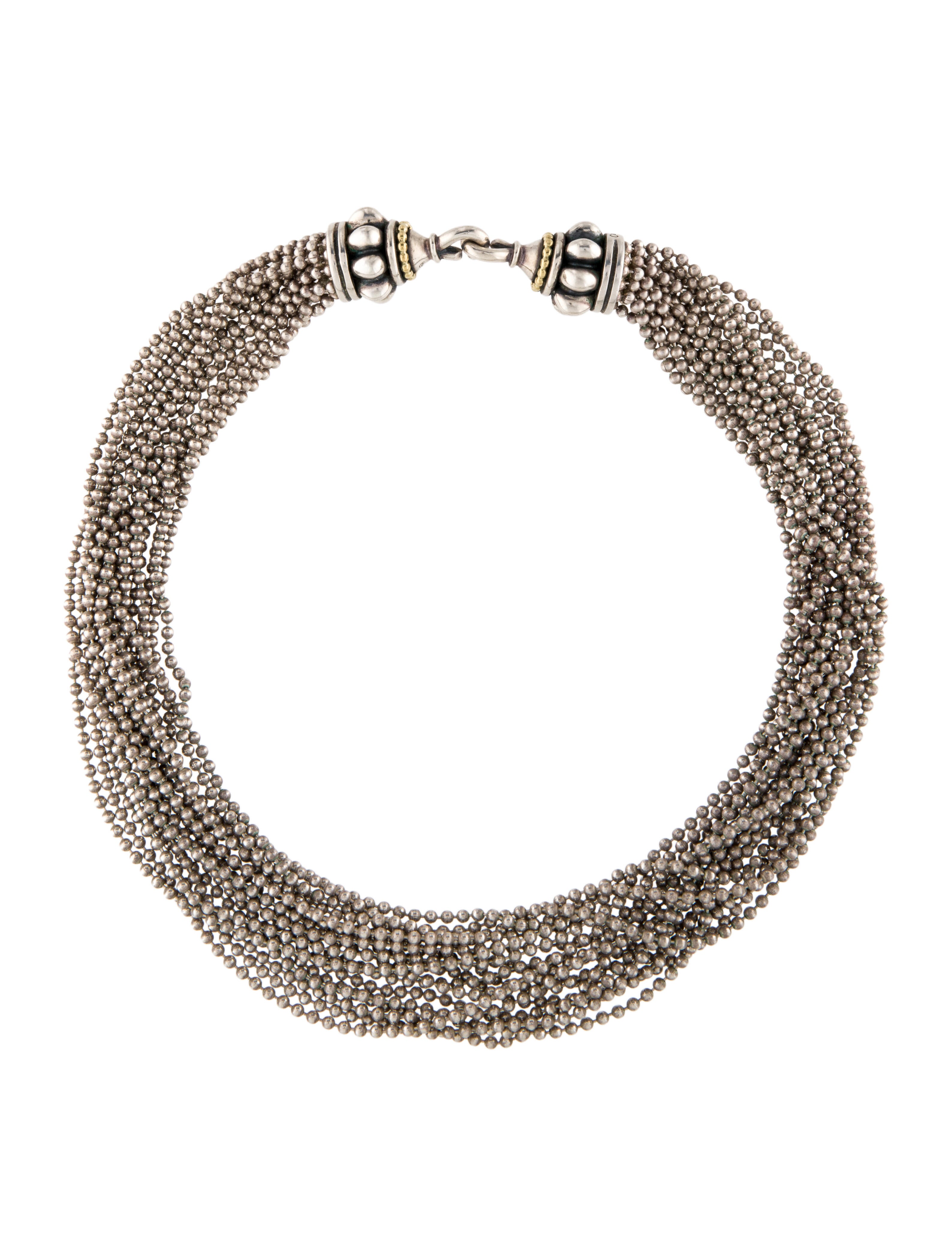 Lagos Two-Tone Multistrand Necklace