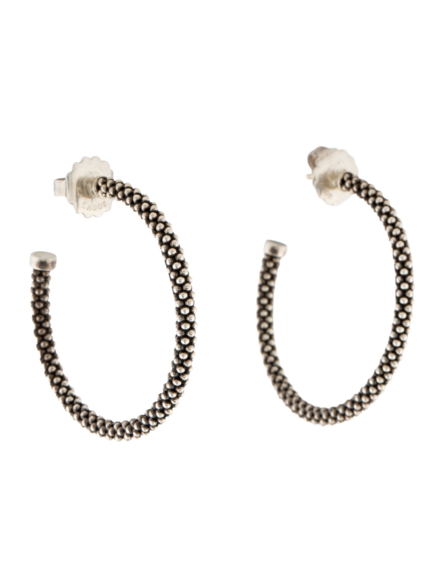 Lagos Large Caviar Hoop Earrings