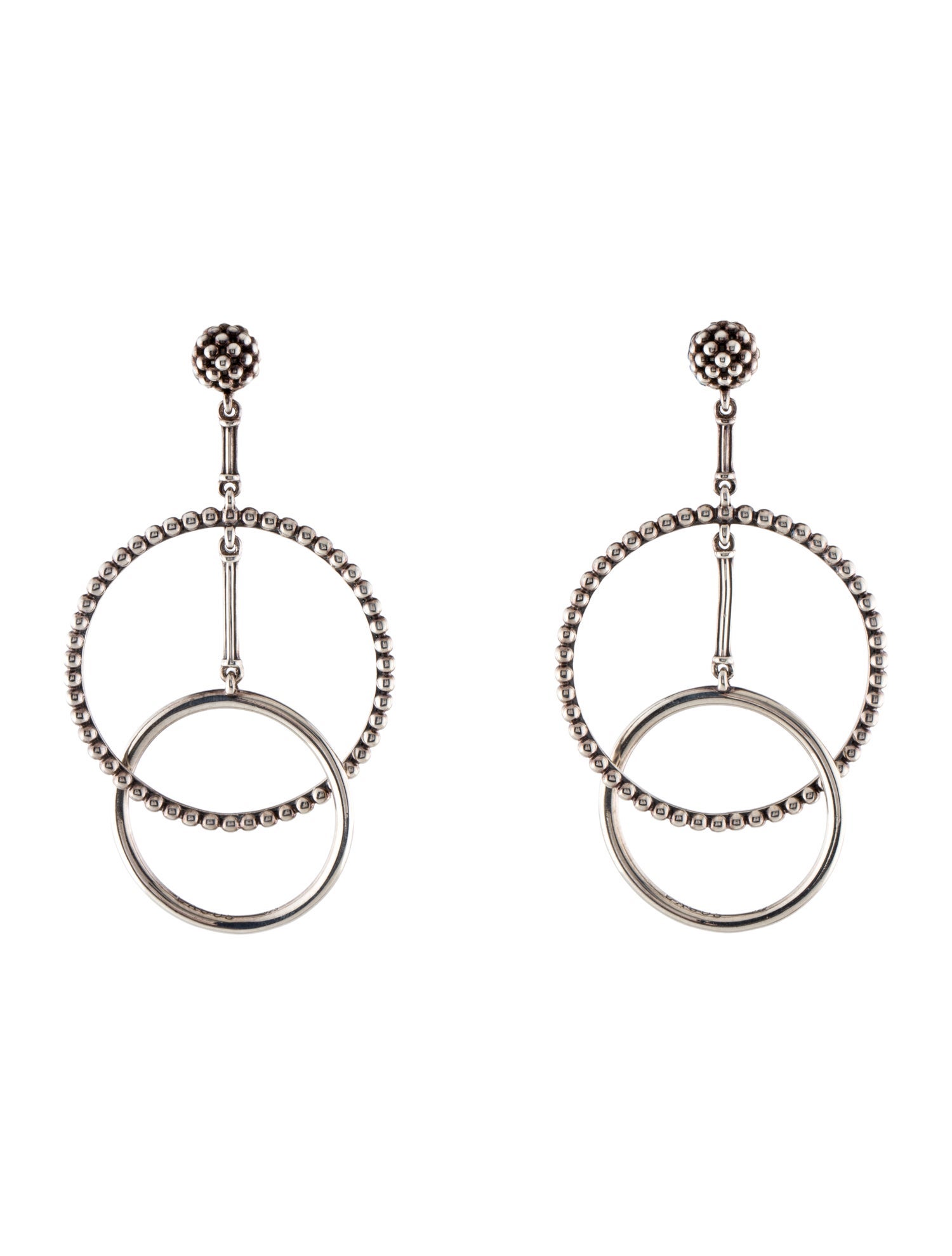 Lagos Double Circle Drop Earrings
