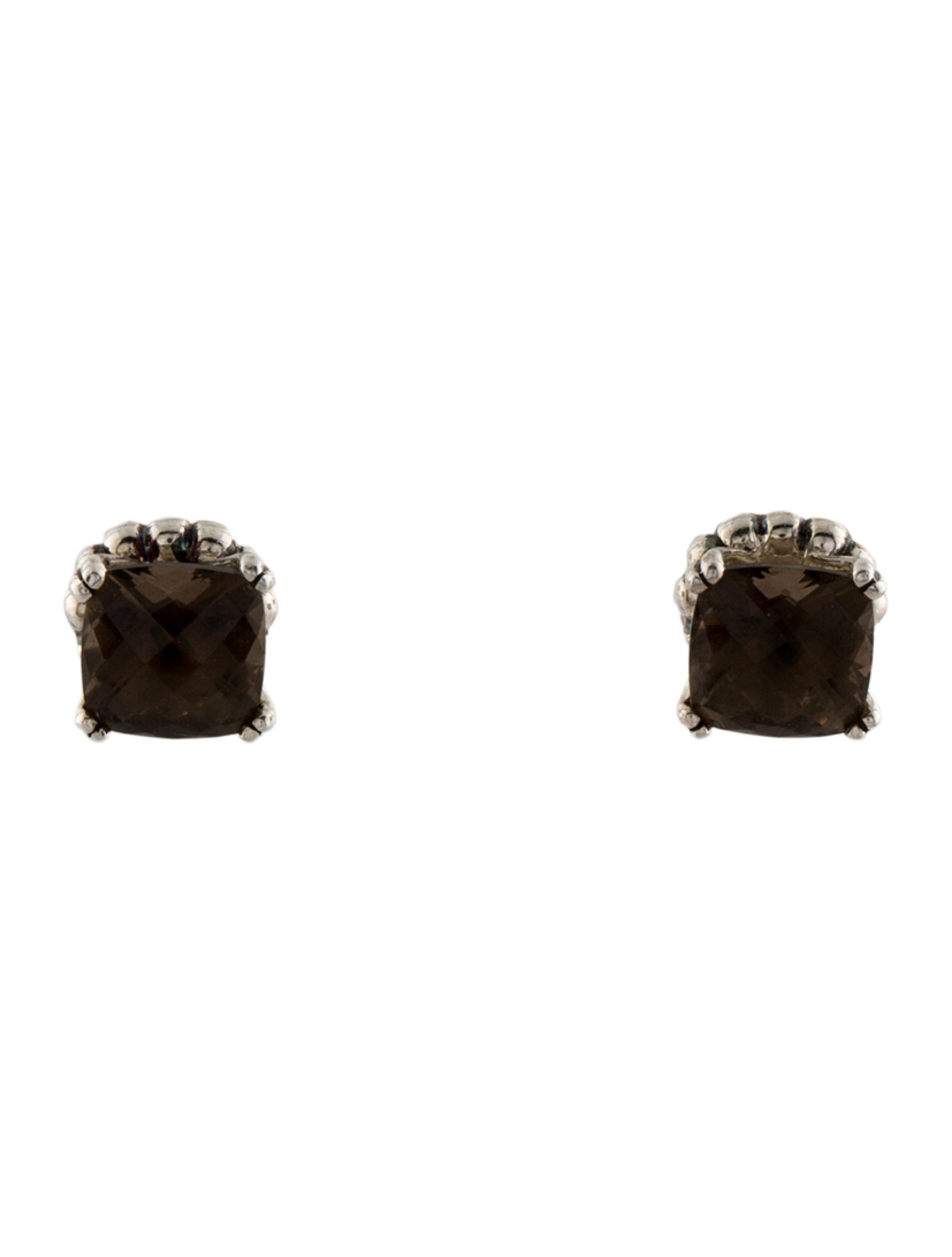 Lagos Smoky Quartz Stud Earrings