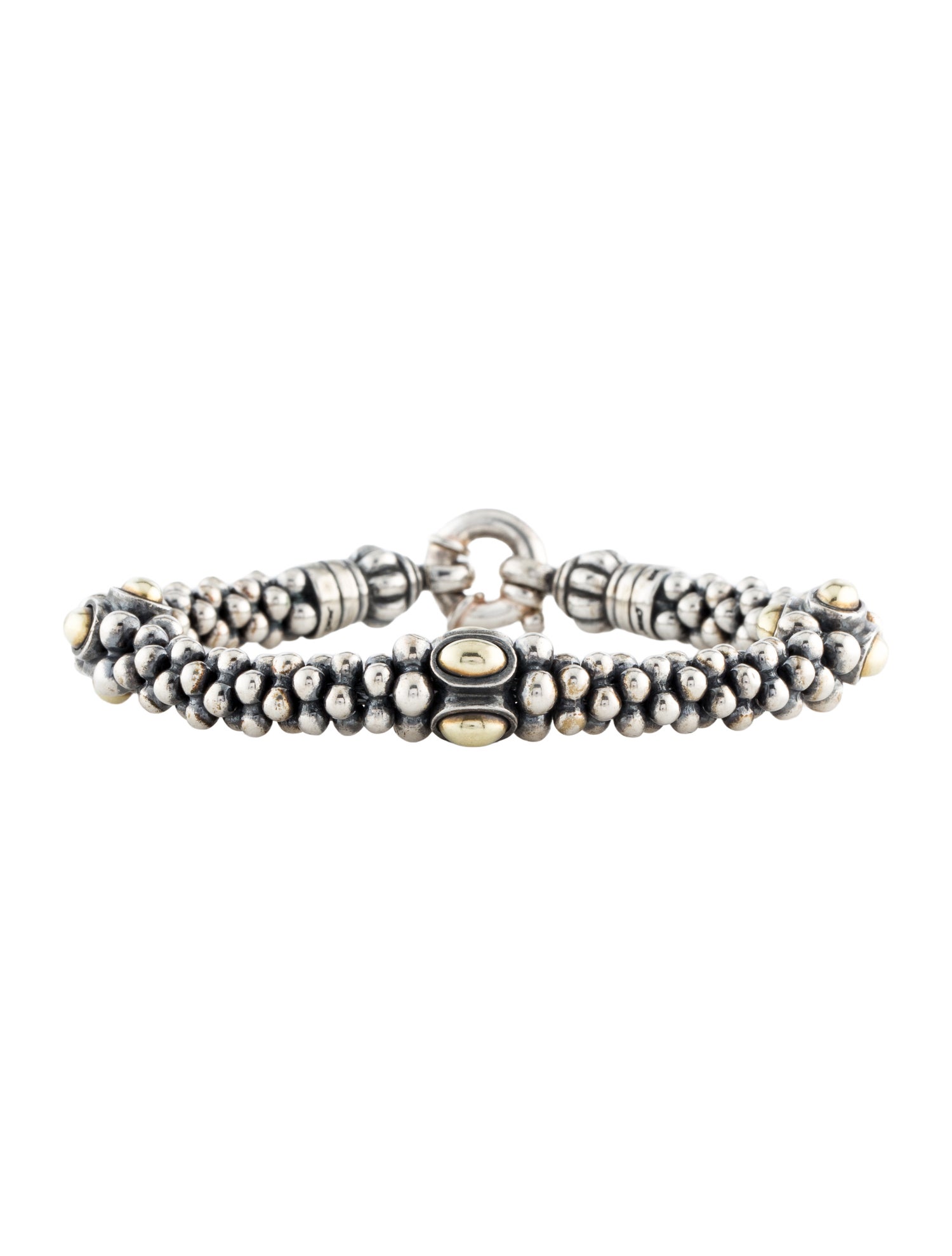 Lagos Two-Tone Caviar Bracelet