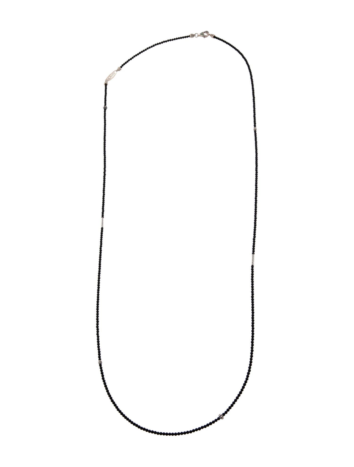 Lagos Onyx Bead Strand Necklace