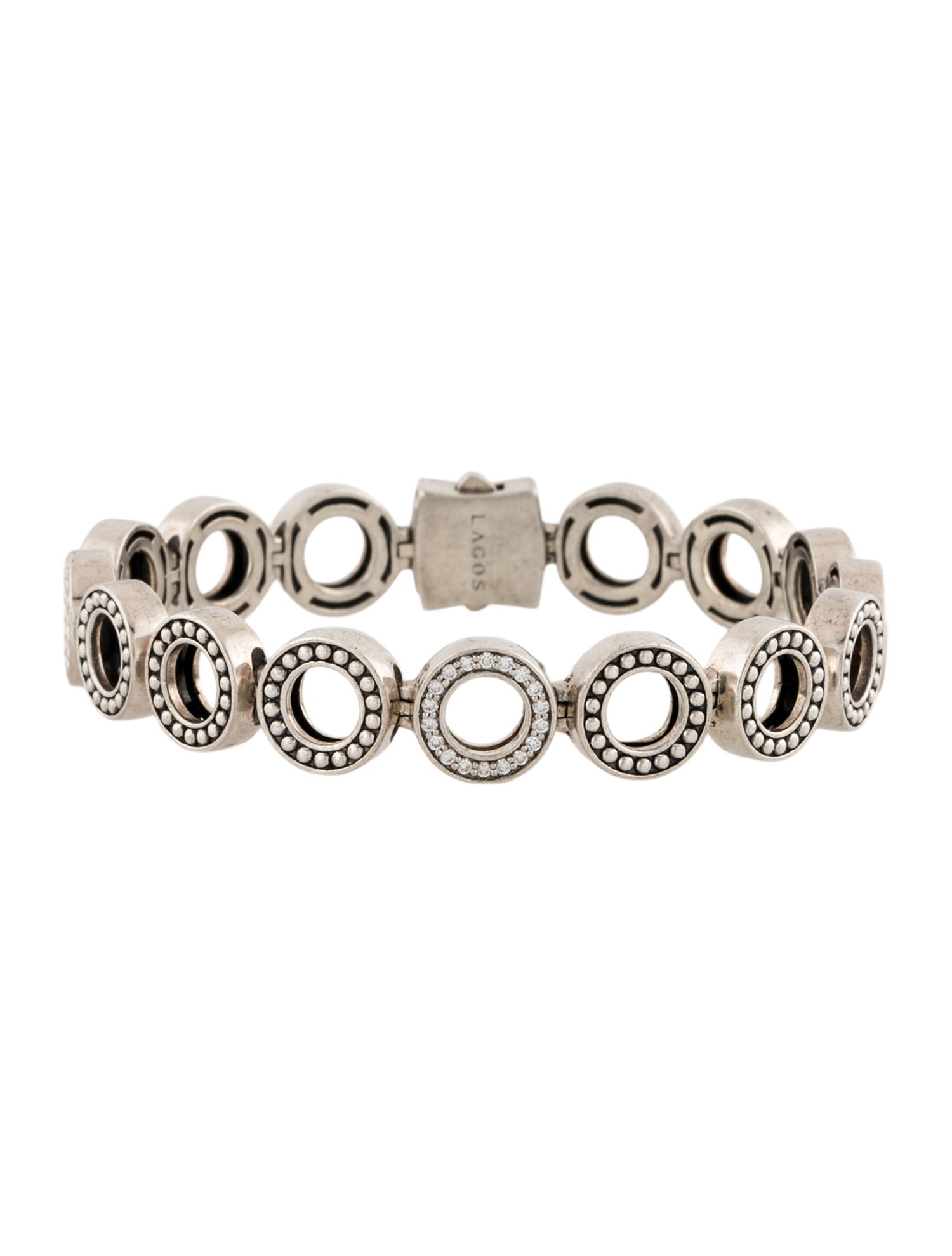 Lagos Diamond Circles Link Bracelet