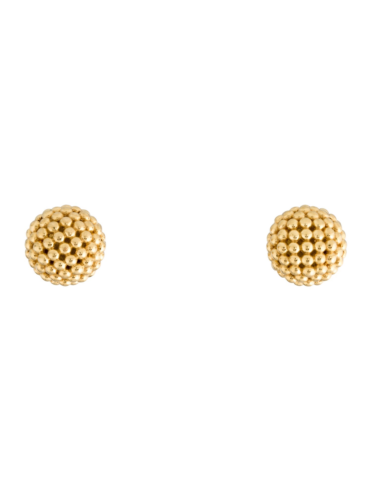 Lagos 18K Beaded Stud Earrings