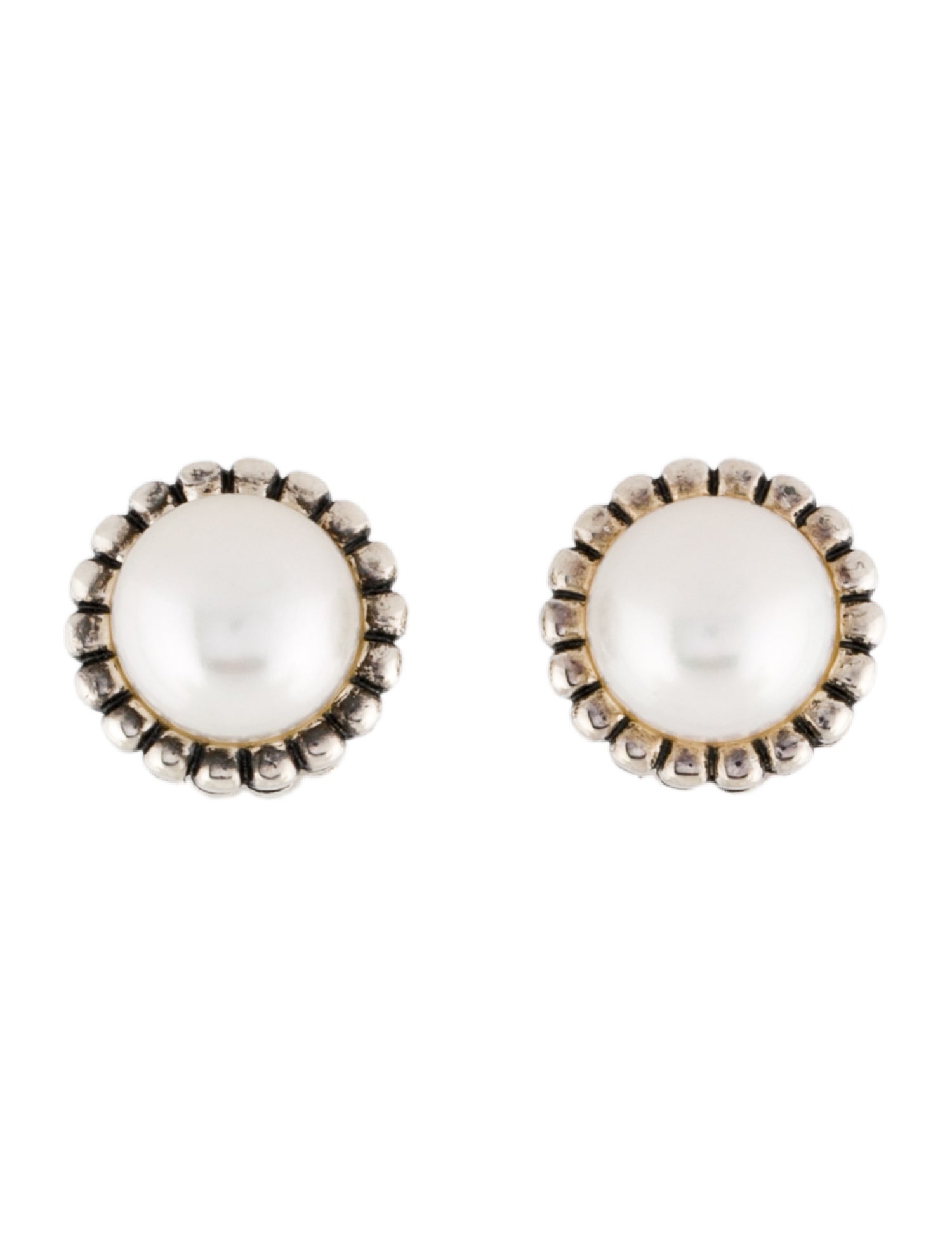 Lagos Pearl Fluted Pearl Stud Earrings