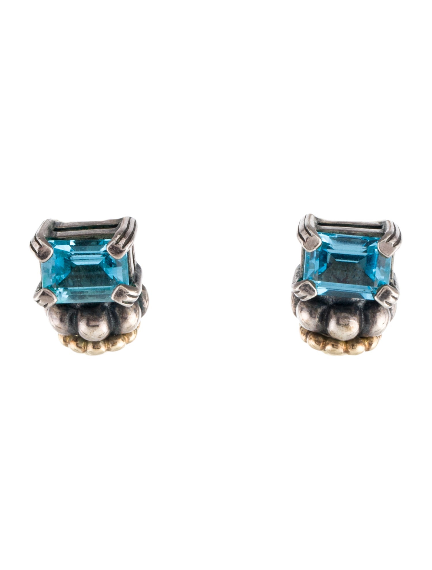 Lagos Pearl & Topaz Caviar Earclips