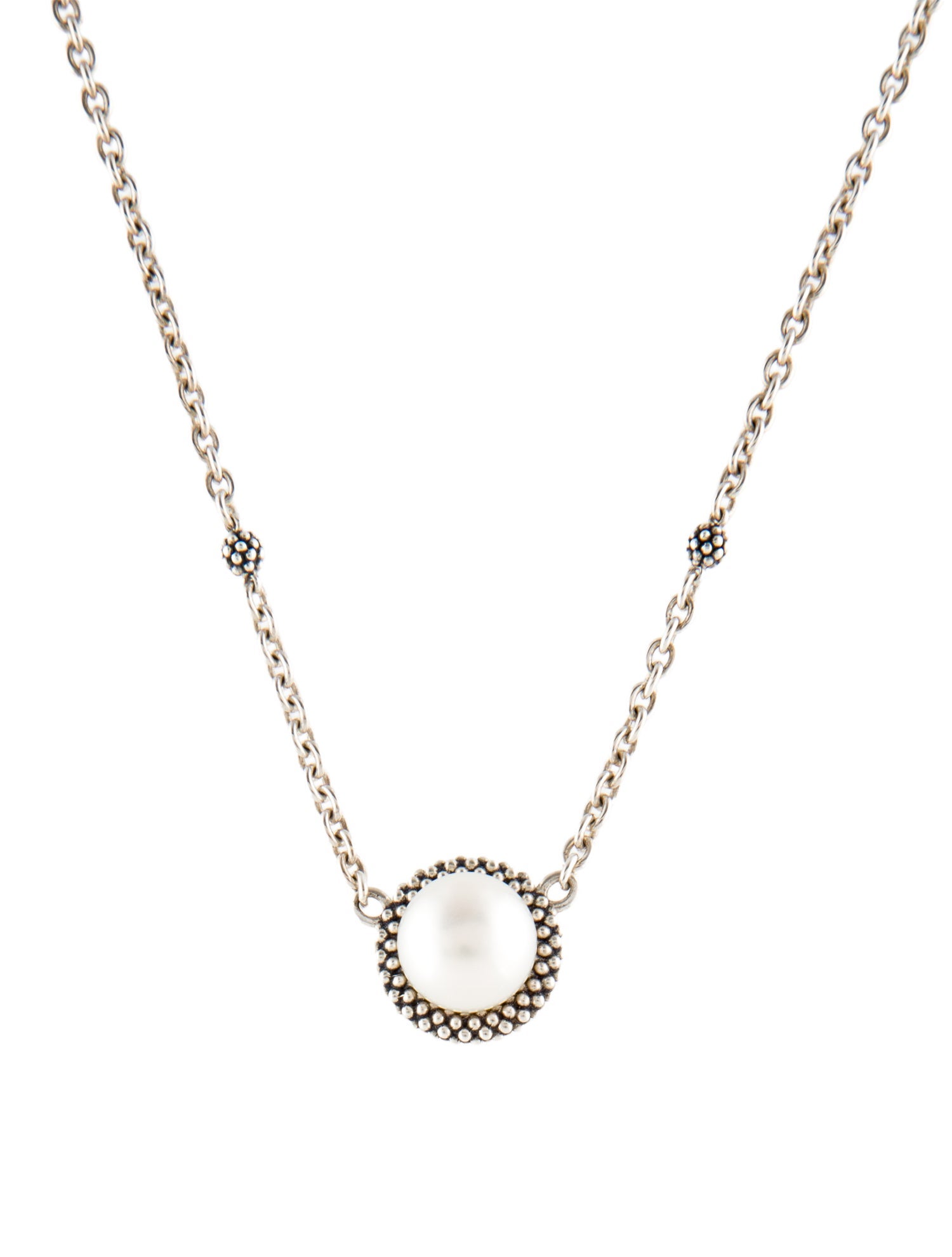 Lagos Pearl Luna Pendant Necklace