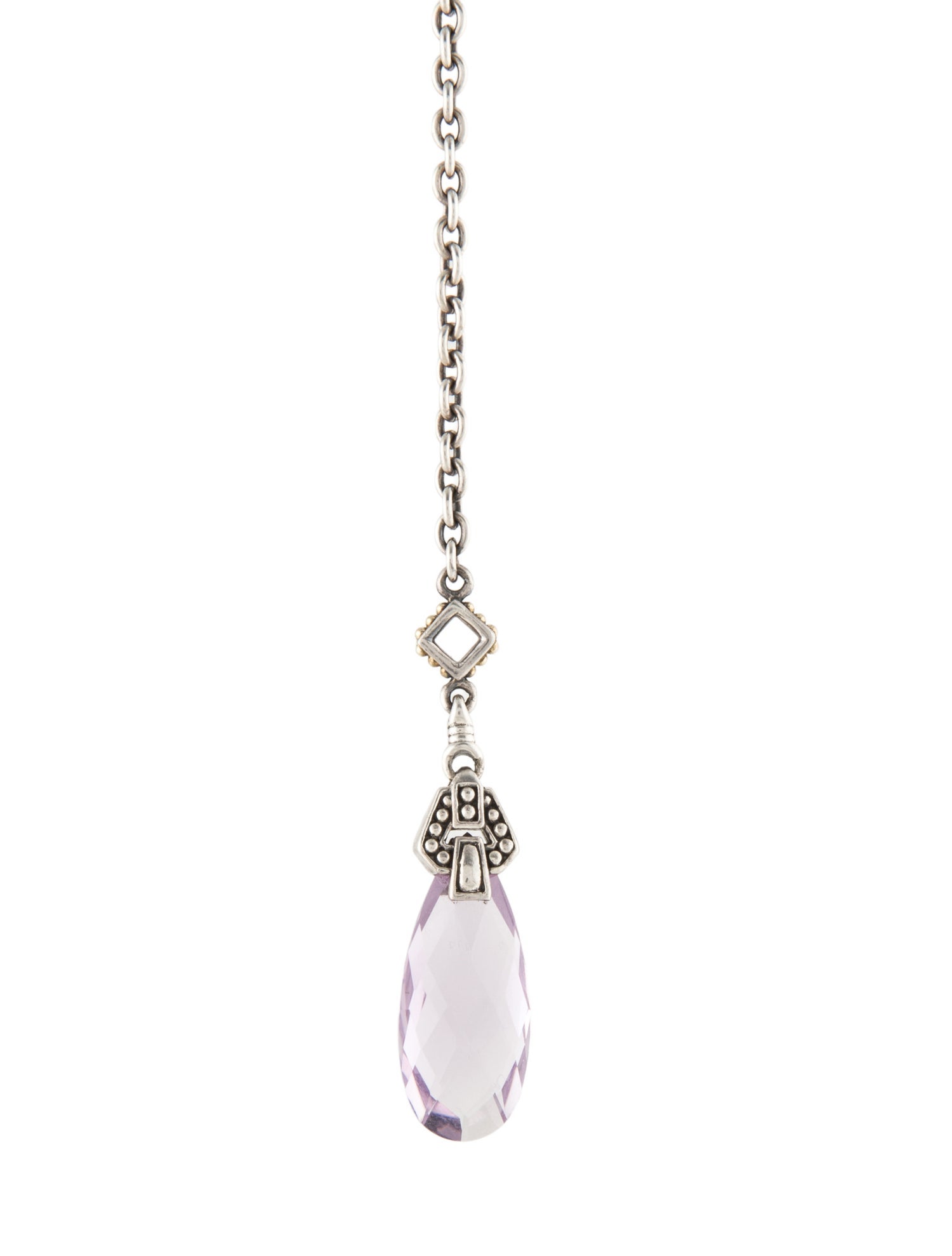 Lagos Two-Tone Amethyst Lariat Necklace