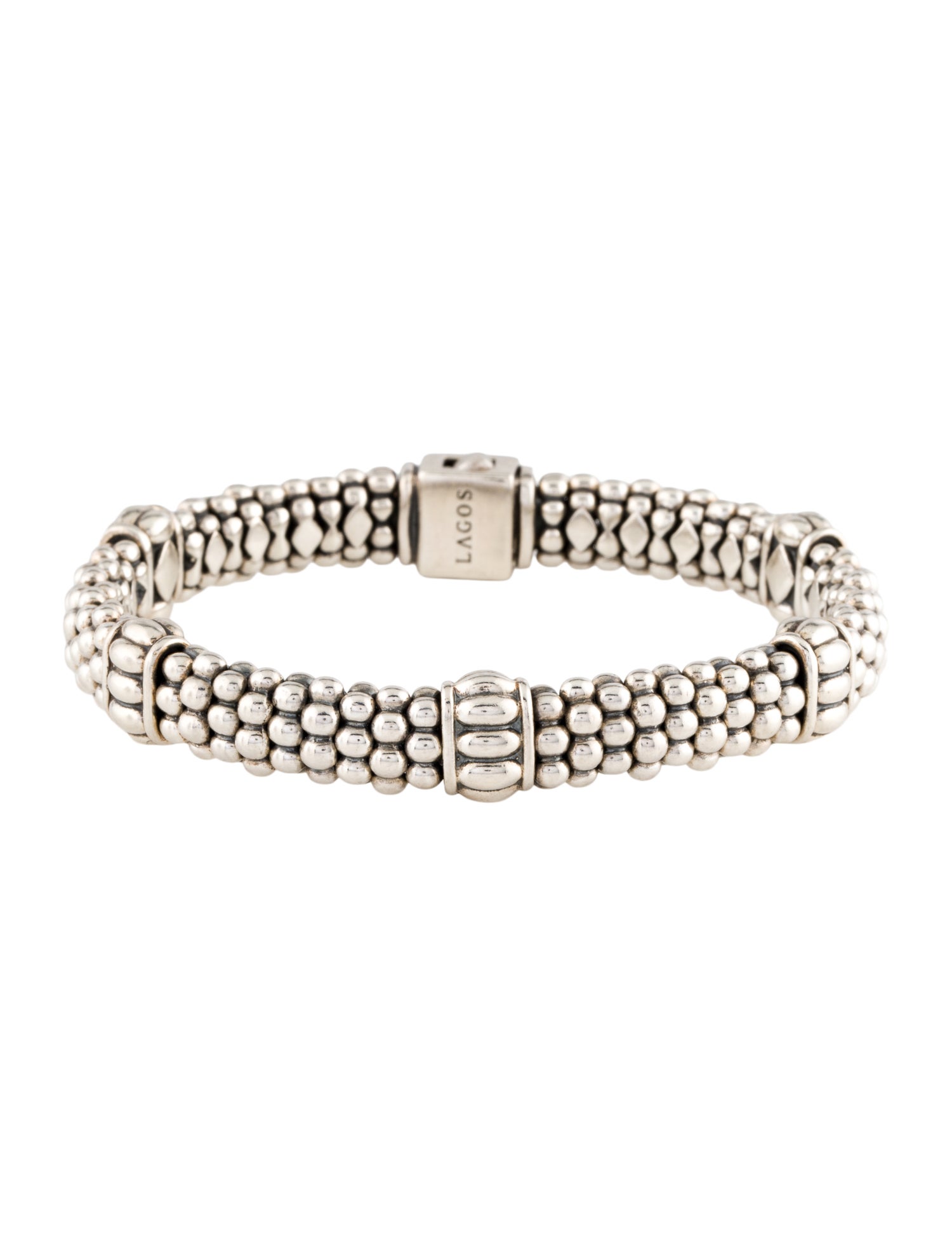 Lagos Fluted Beaded Bracelet