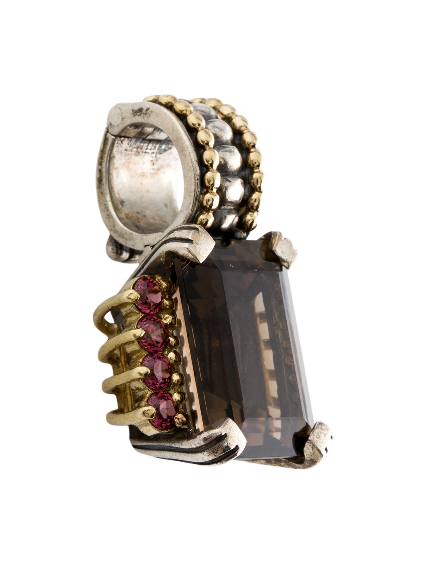 Lagos Smoky Quartz & Rhodolite Pendant Enhancer