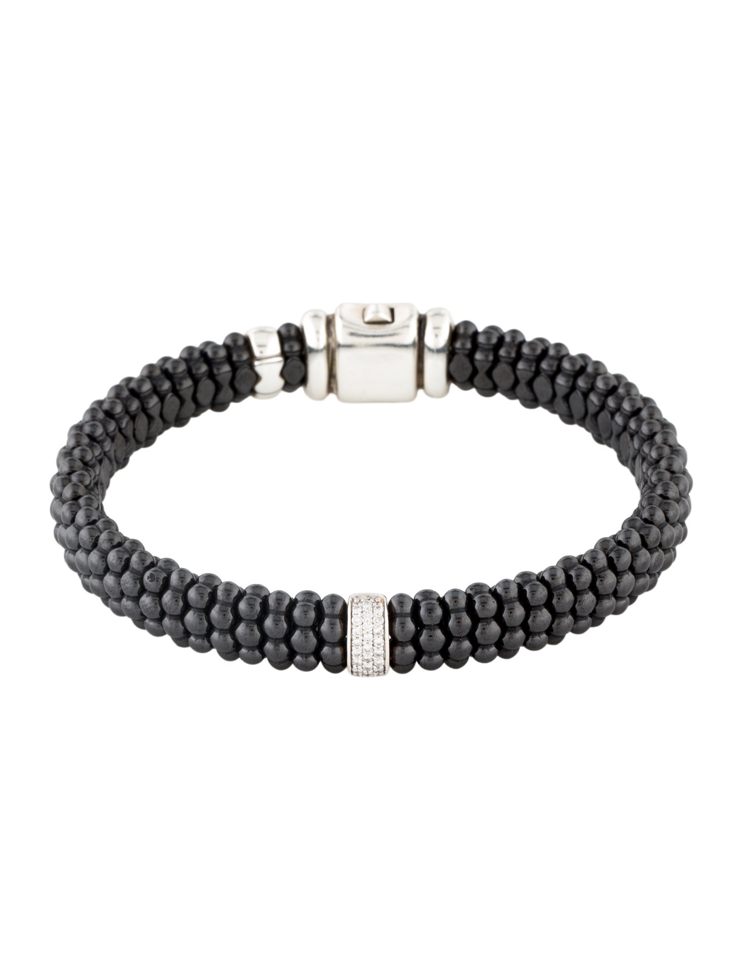 Lagos Diamond & Ceramic Single Station Bracelet