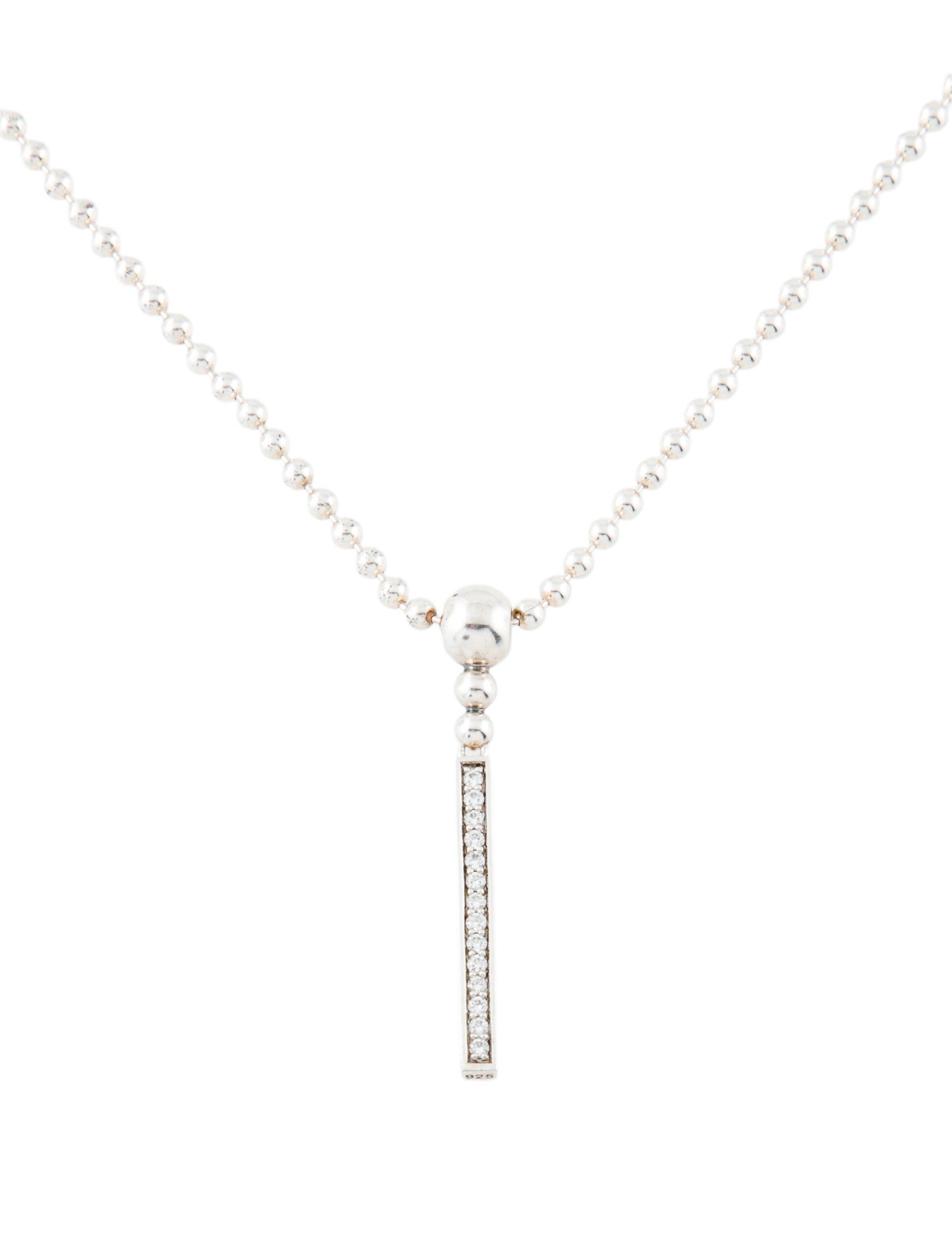 Lagos Diamond Linear Pendant Necklace