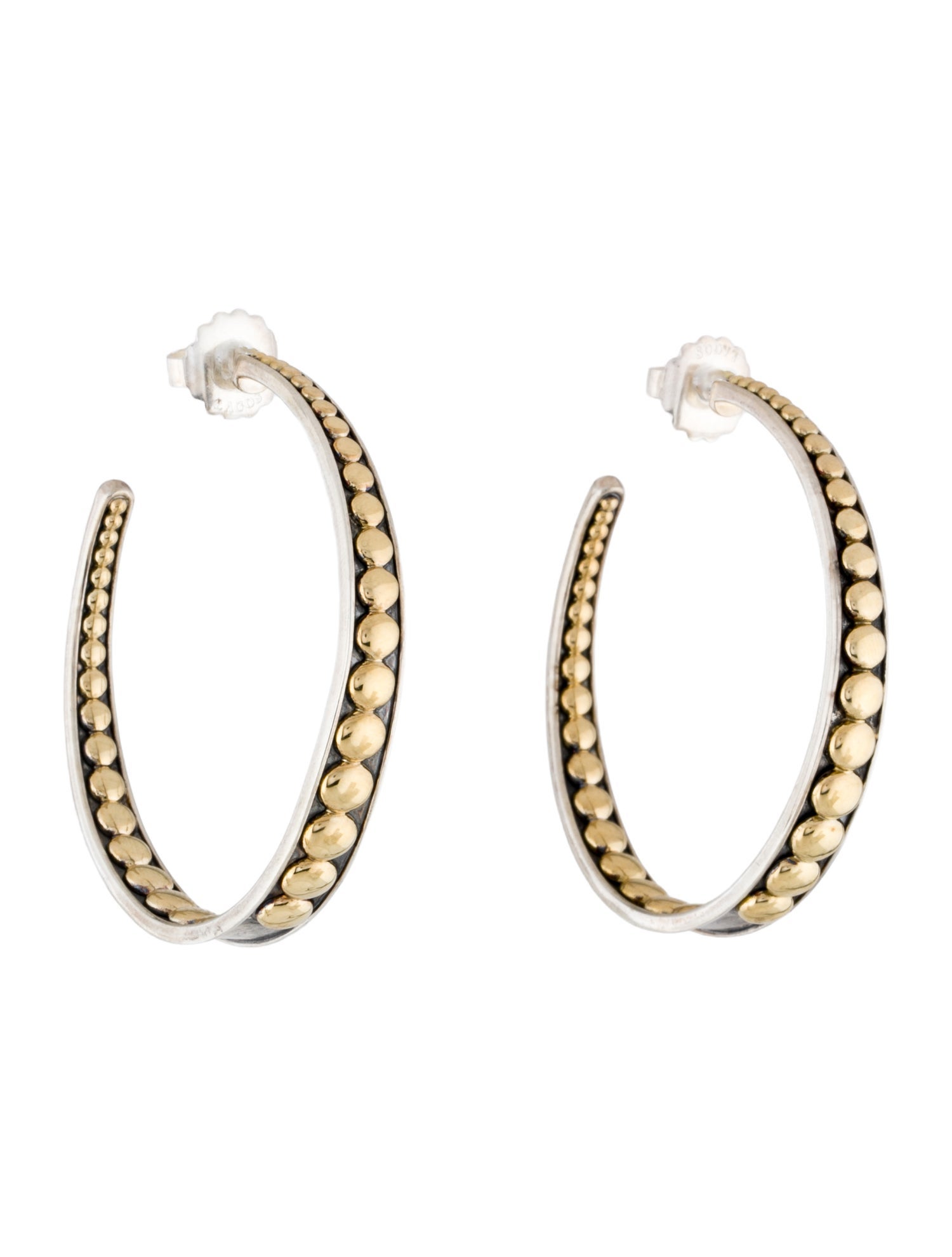 Lagos Two-Tone Hoop Earrings