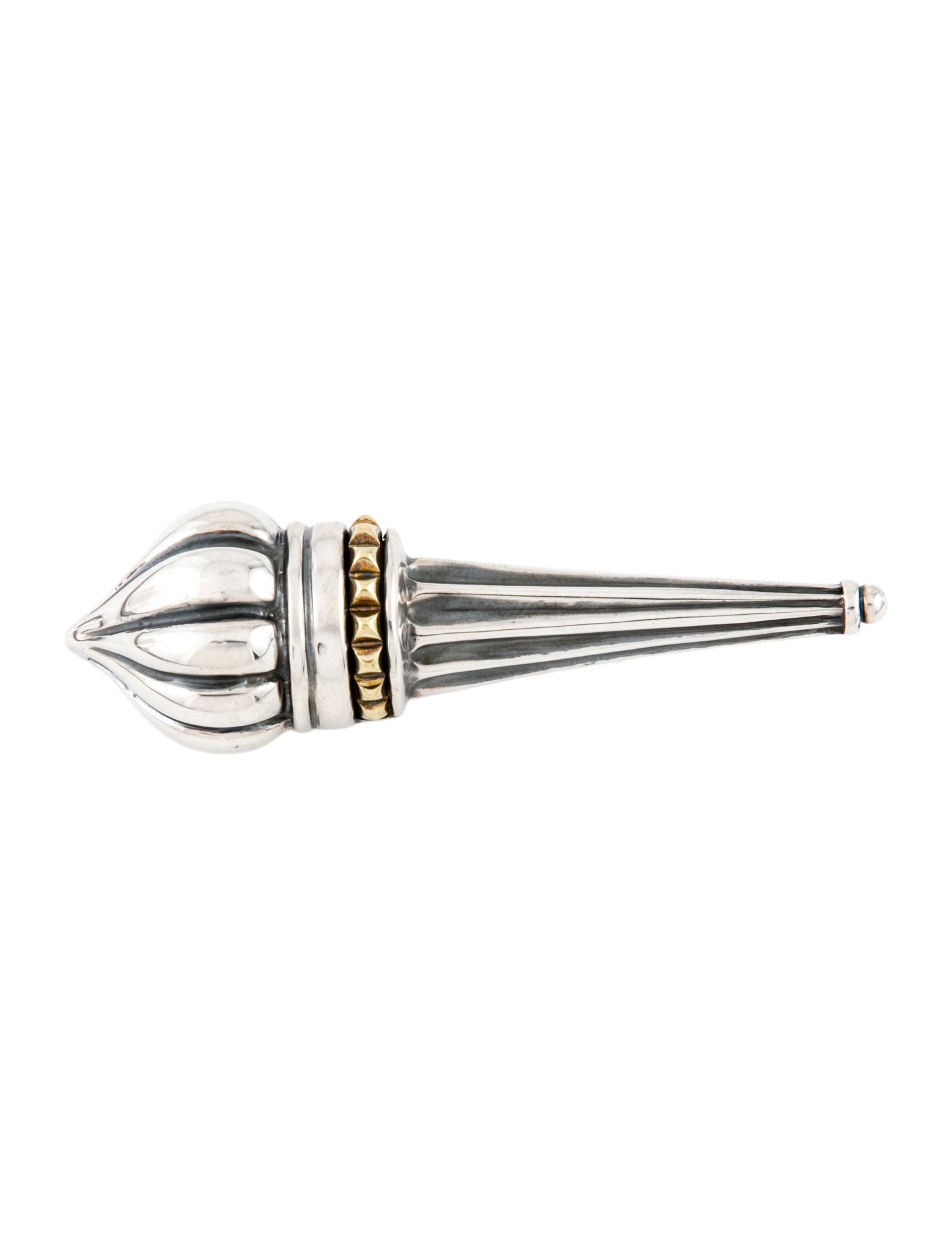 Lagos Two-Tone Caviar Torch Brooch