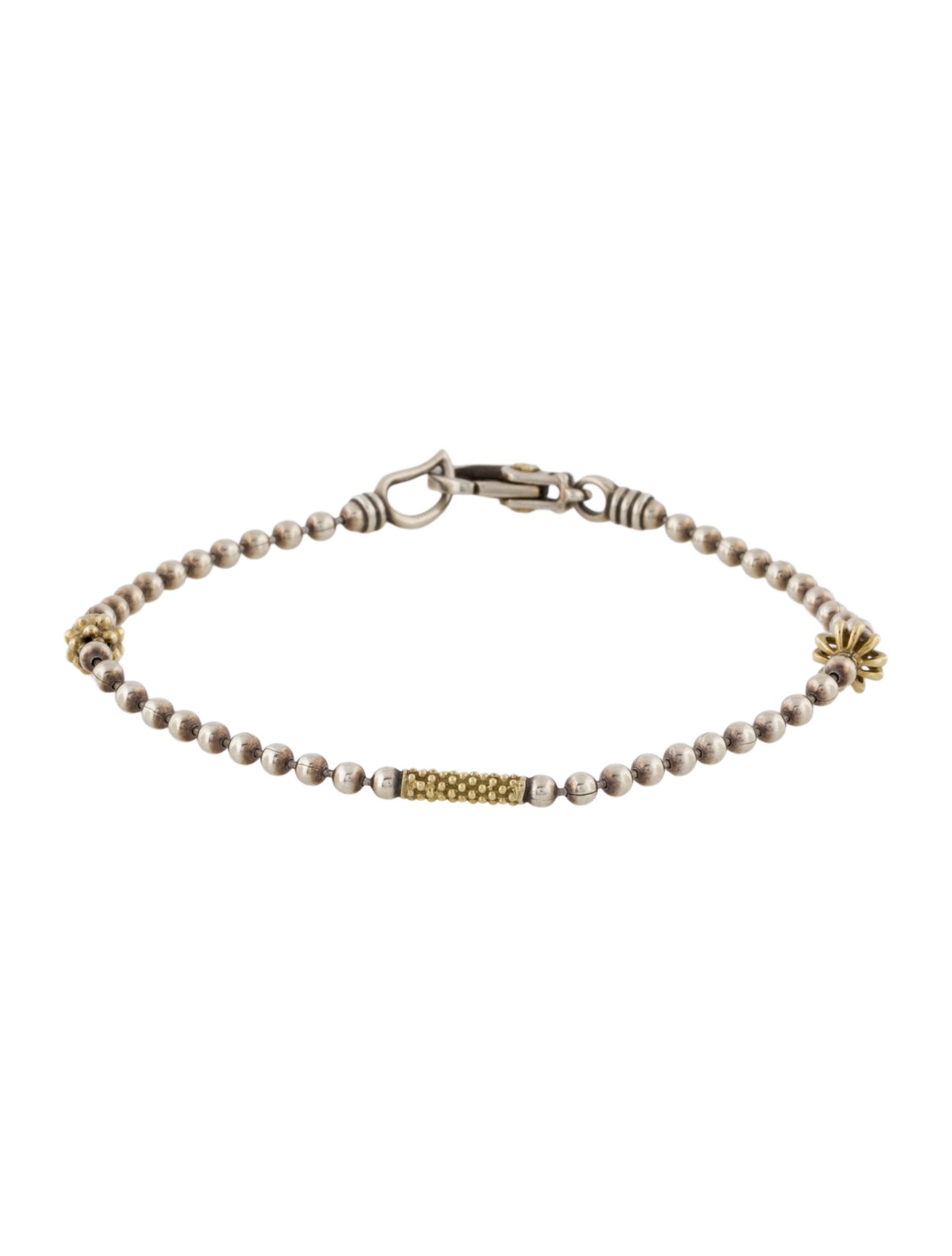Lagos Two-Tone Caviar Beaded Bracelet