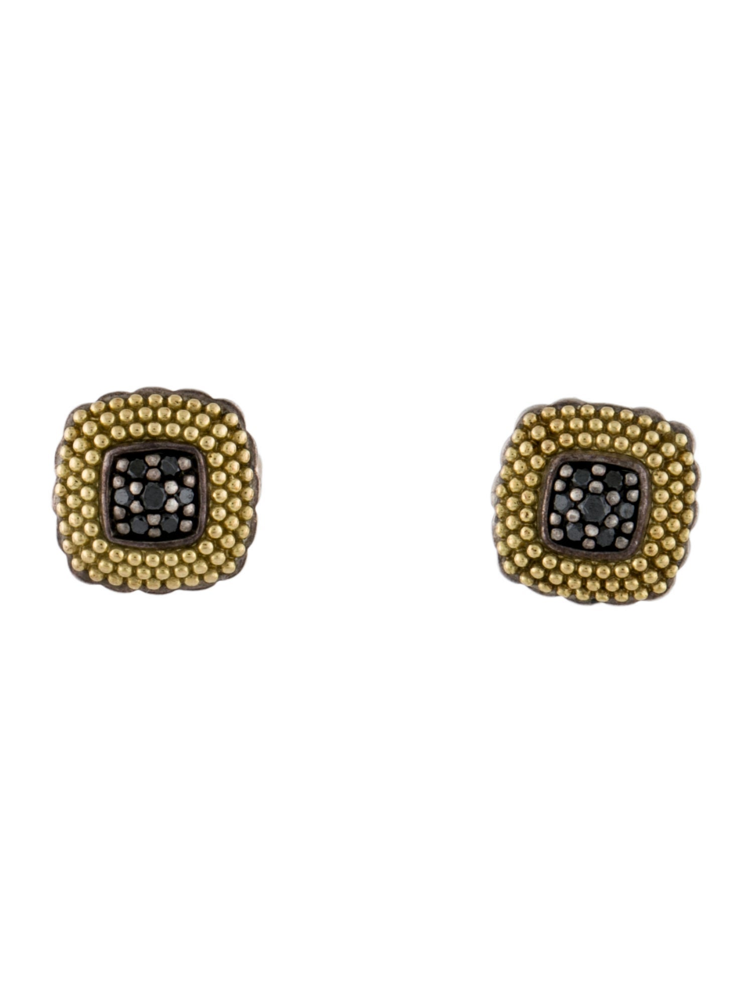 Lagos Diamond Caviar Lux Stud Earrings