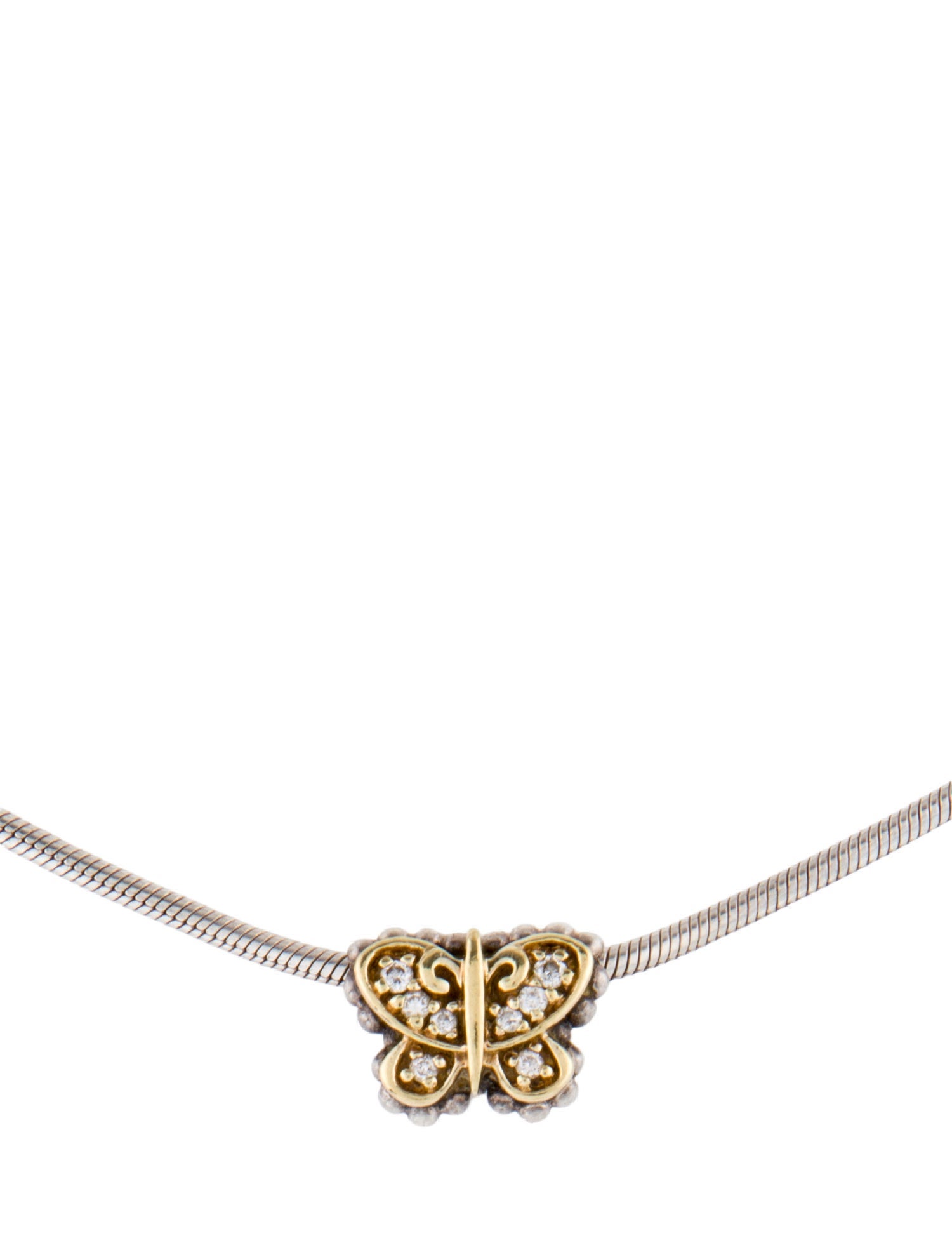 Lagos Diamond Butterfly Pendant Necklace