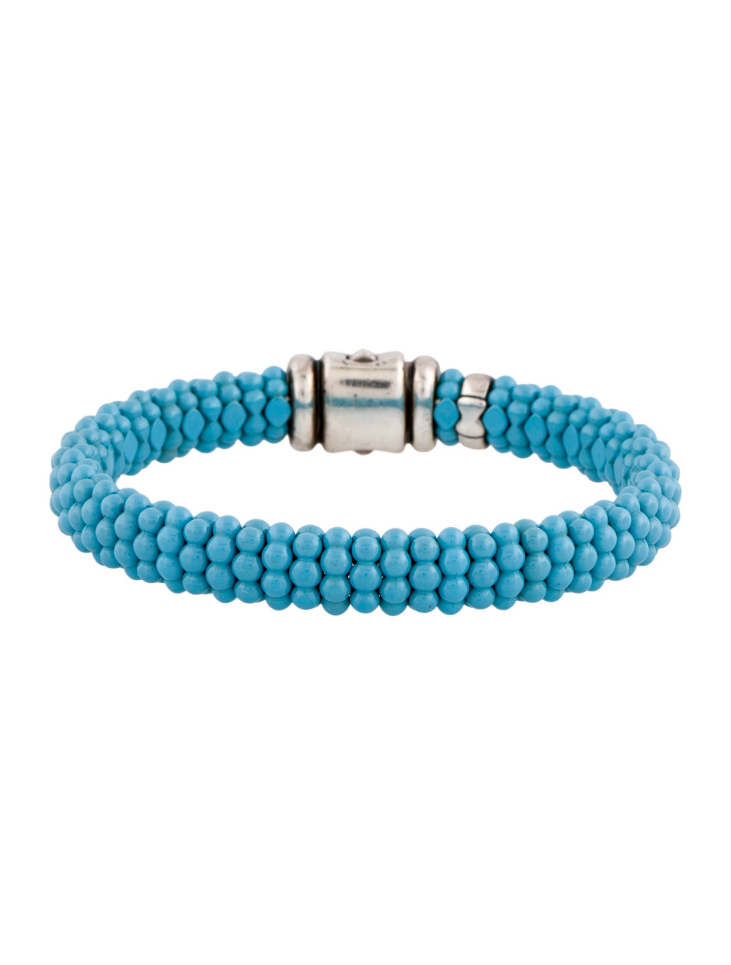 Lagos Blue Caviar Ceramic Rope Bracelet