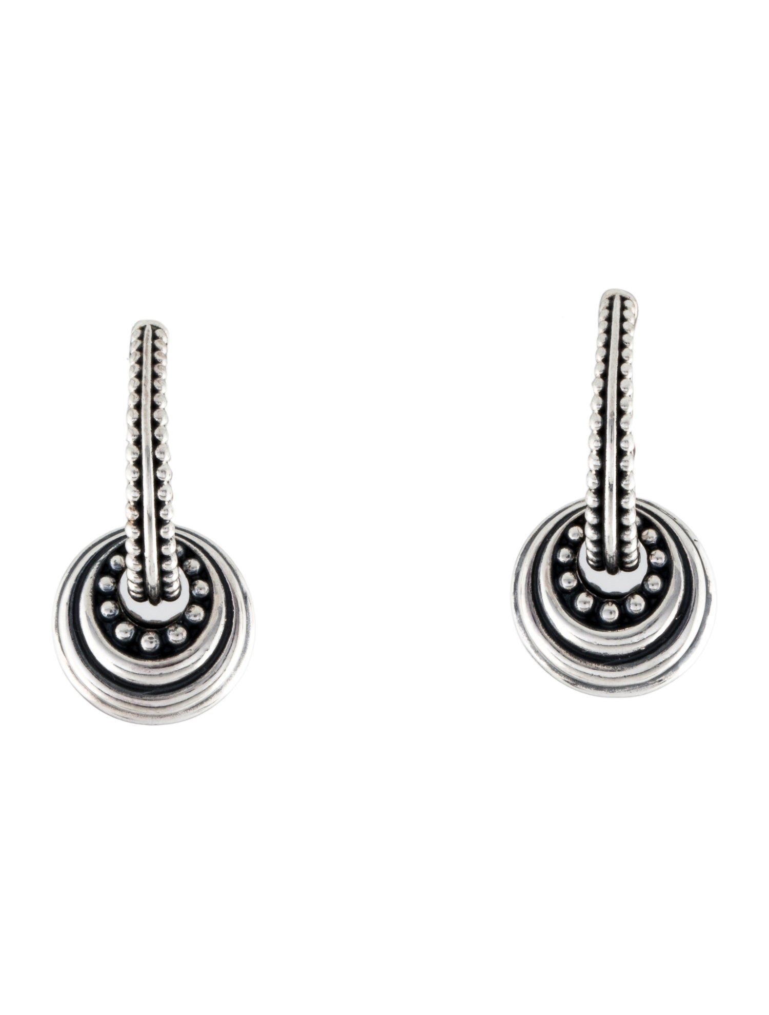 Lagos Fluted Disc Hoop Earrings