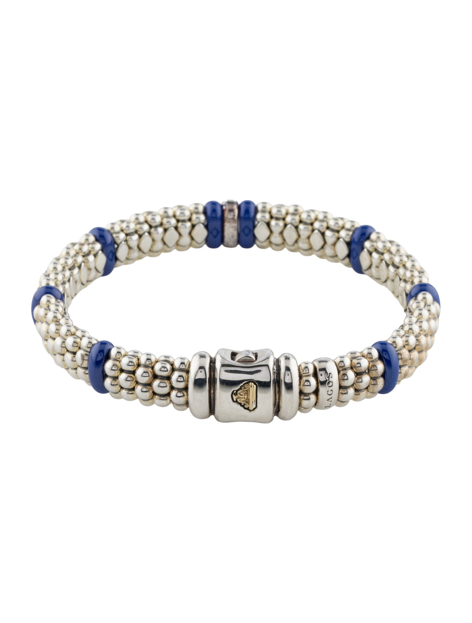Lagos Diamond & Ceramic Caviar Bracelet