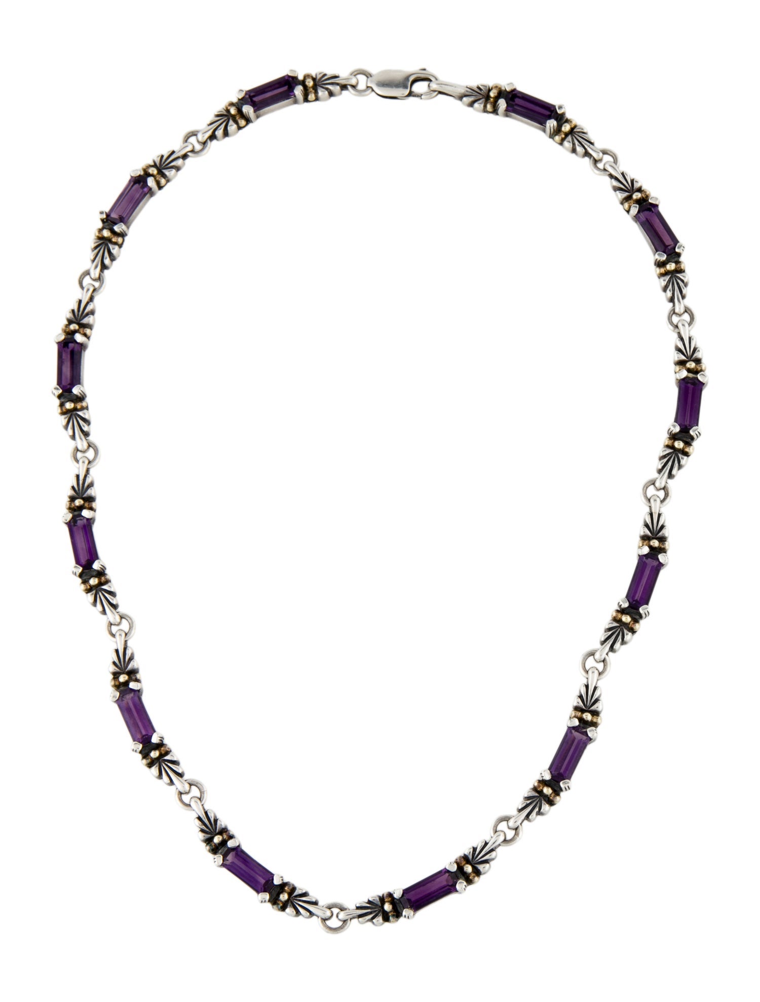 Lagos Two-Tone Amethyst Choker Necklace