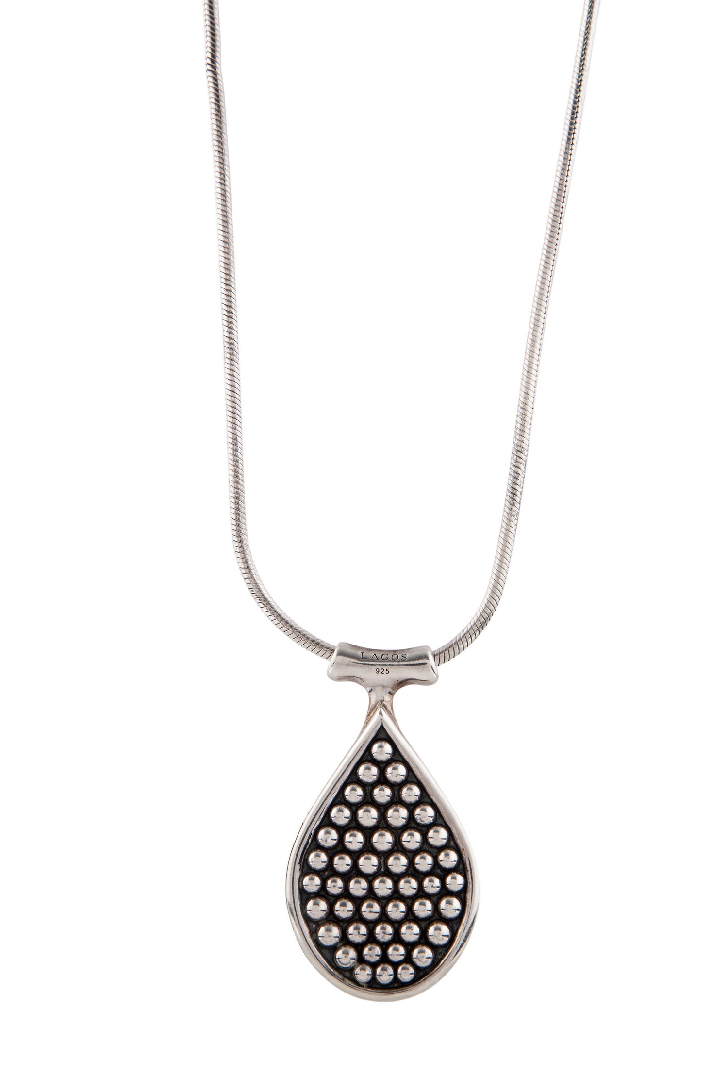Lagos Bold Caviar Teardrop Pendant Necklace