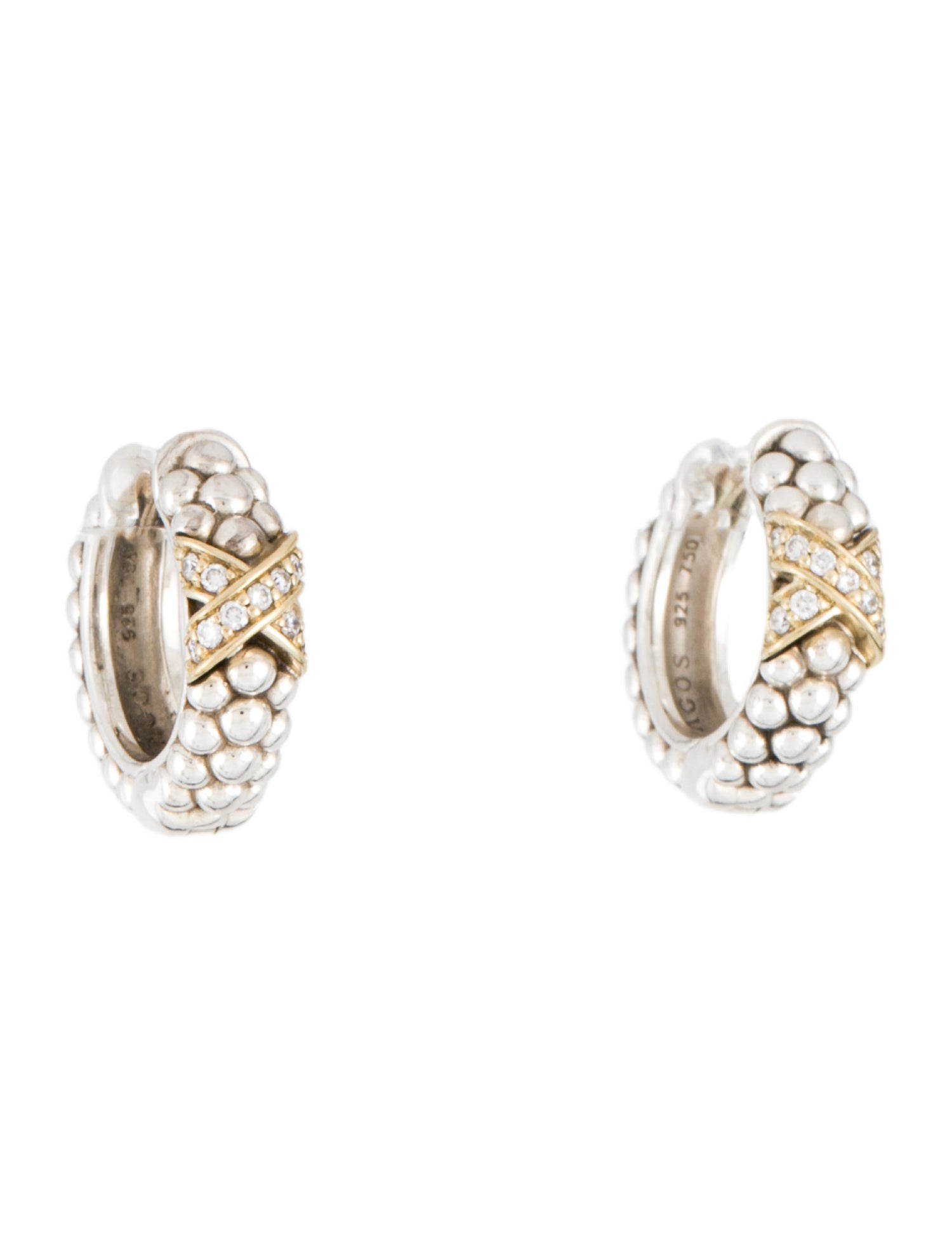 Lagos Diamond Huggie Hoop Earrings