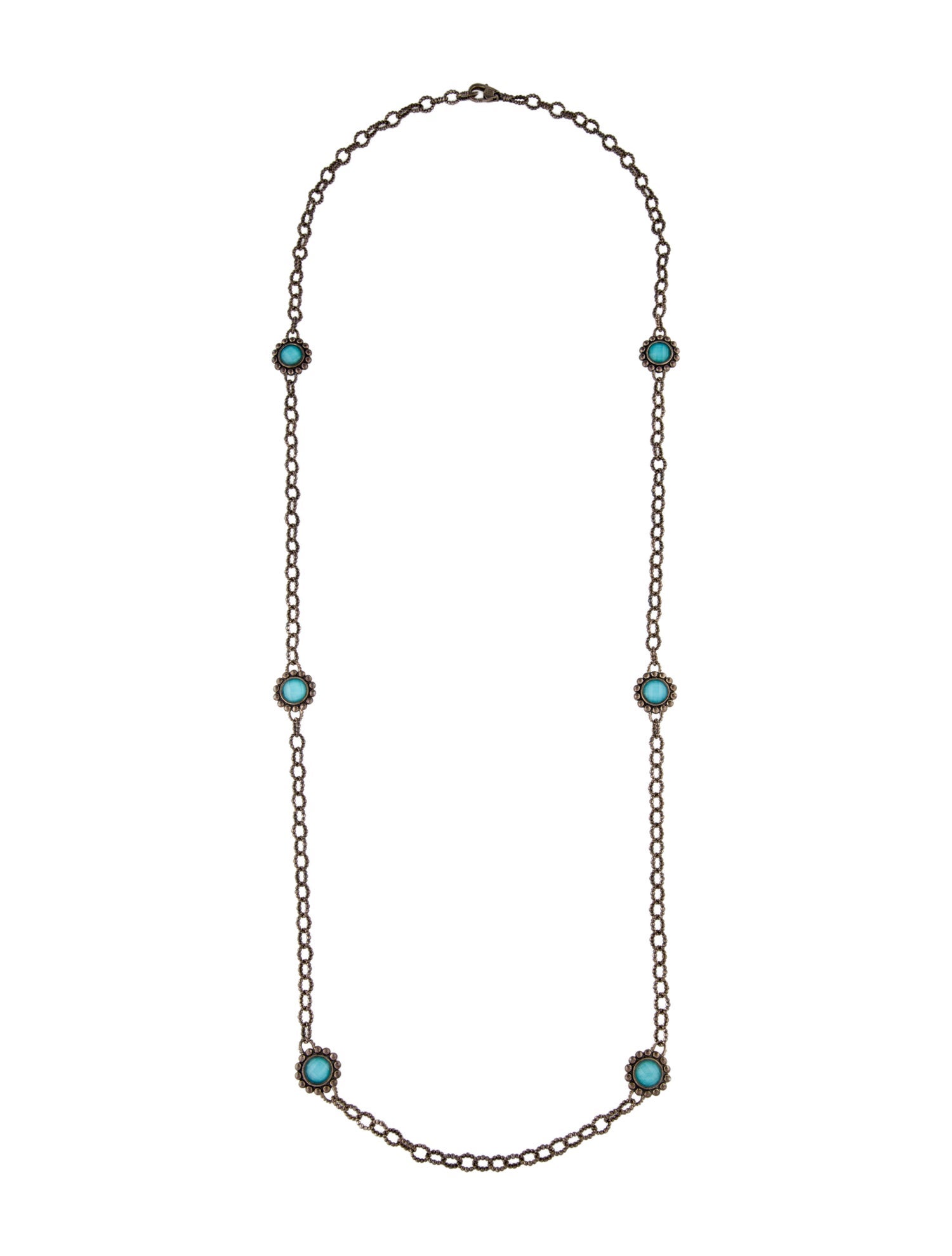 Lagos Quartz Doublet Maya Escape Six Stone Station Necklace