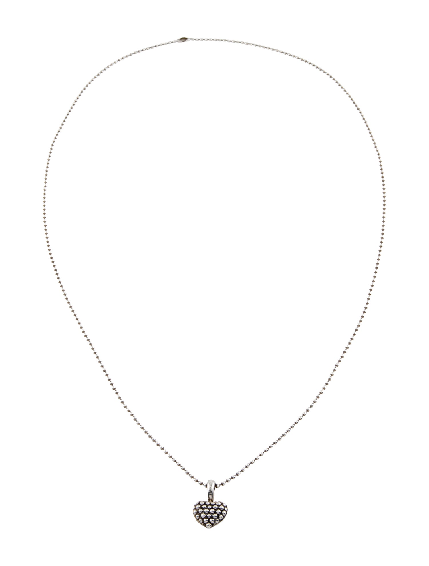 Lagos Beaded Heart Pendant Necklace