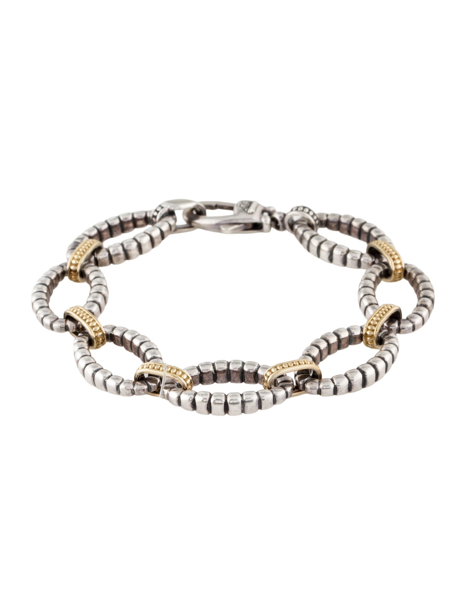 Lagos Two-Tone Oval Link Bracelet