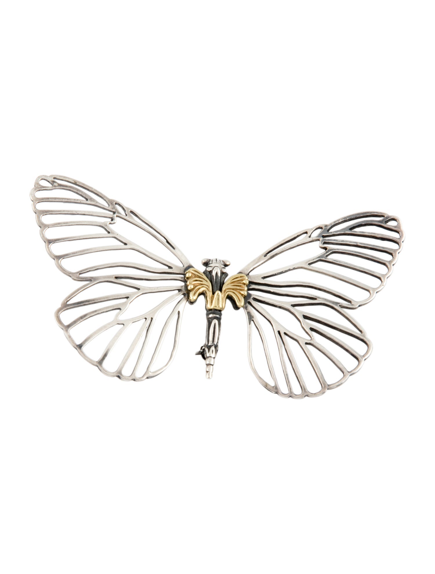 Lagos Two-Tone Butterfly Brooch