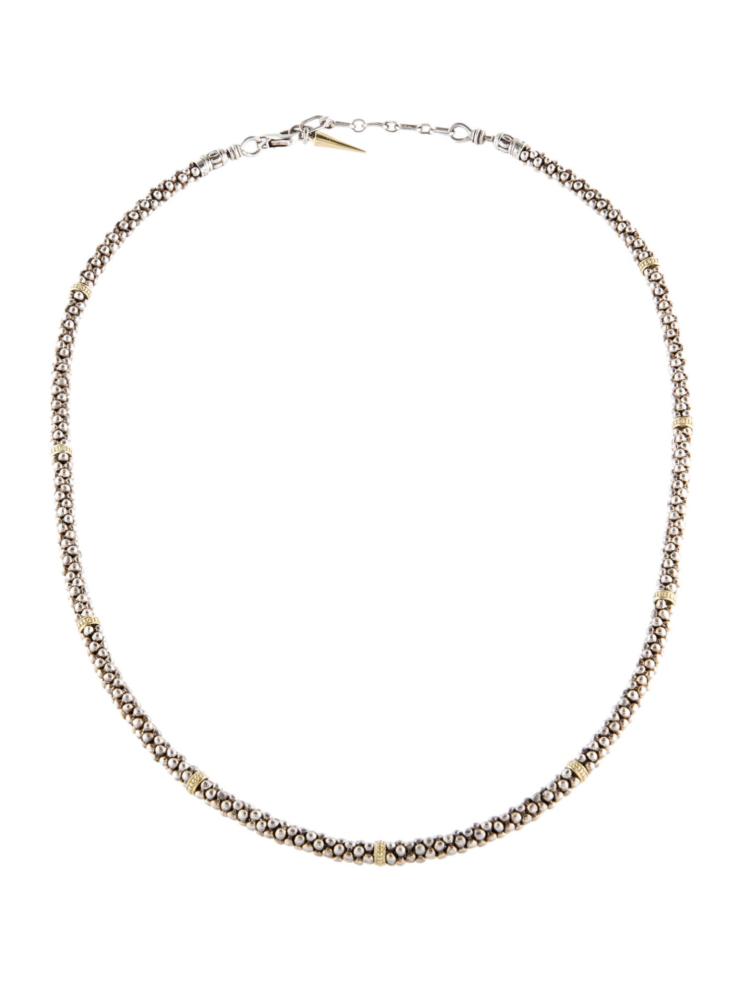 Lagos Two-Tone Caviar Beaded Necklace