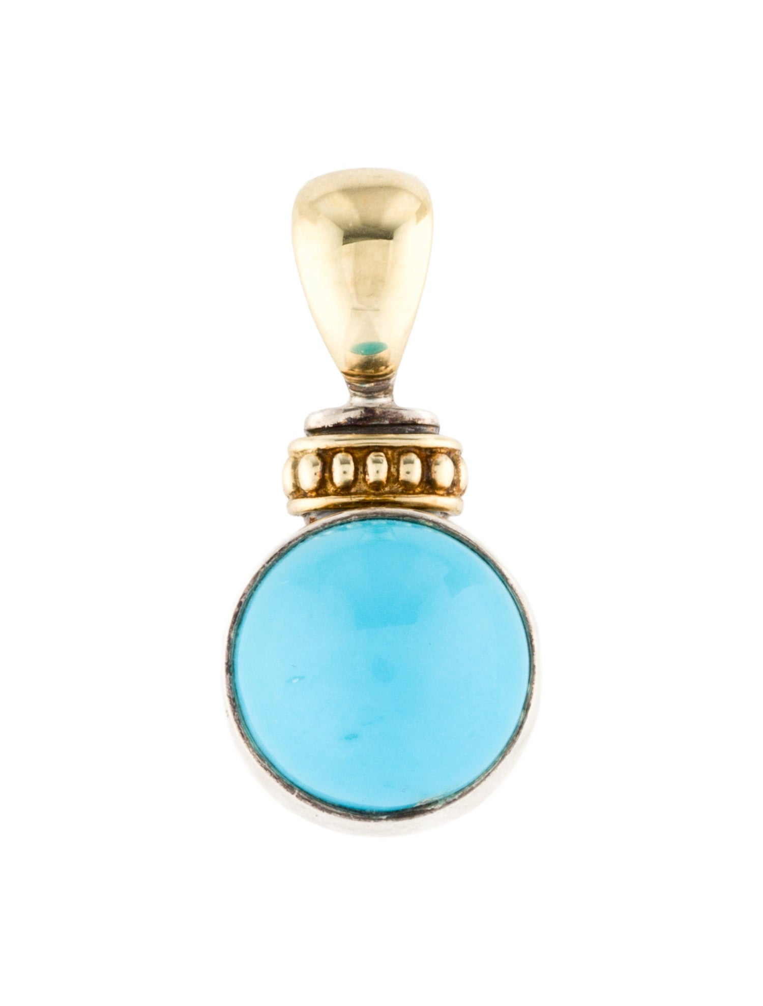 Lagos Two-Tone Turqouise Caviar Pendant