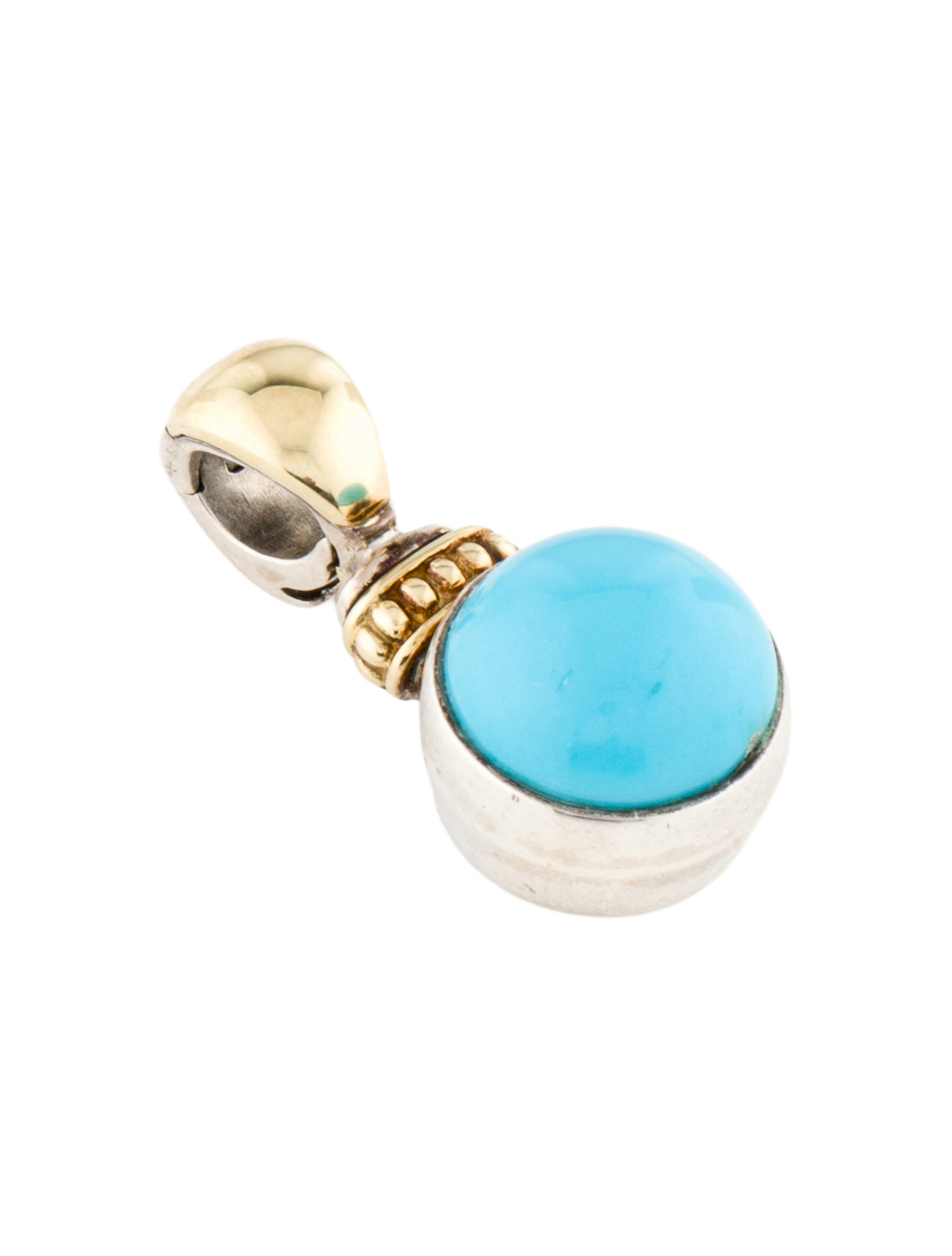 Lagos Two-Tone Turqouise Caviar Pendant