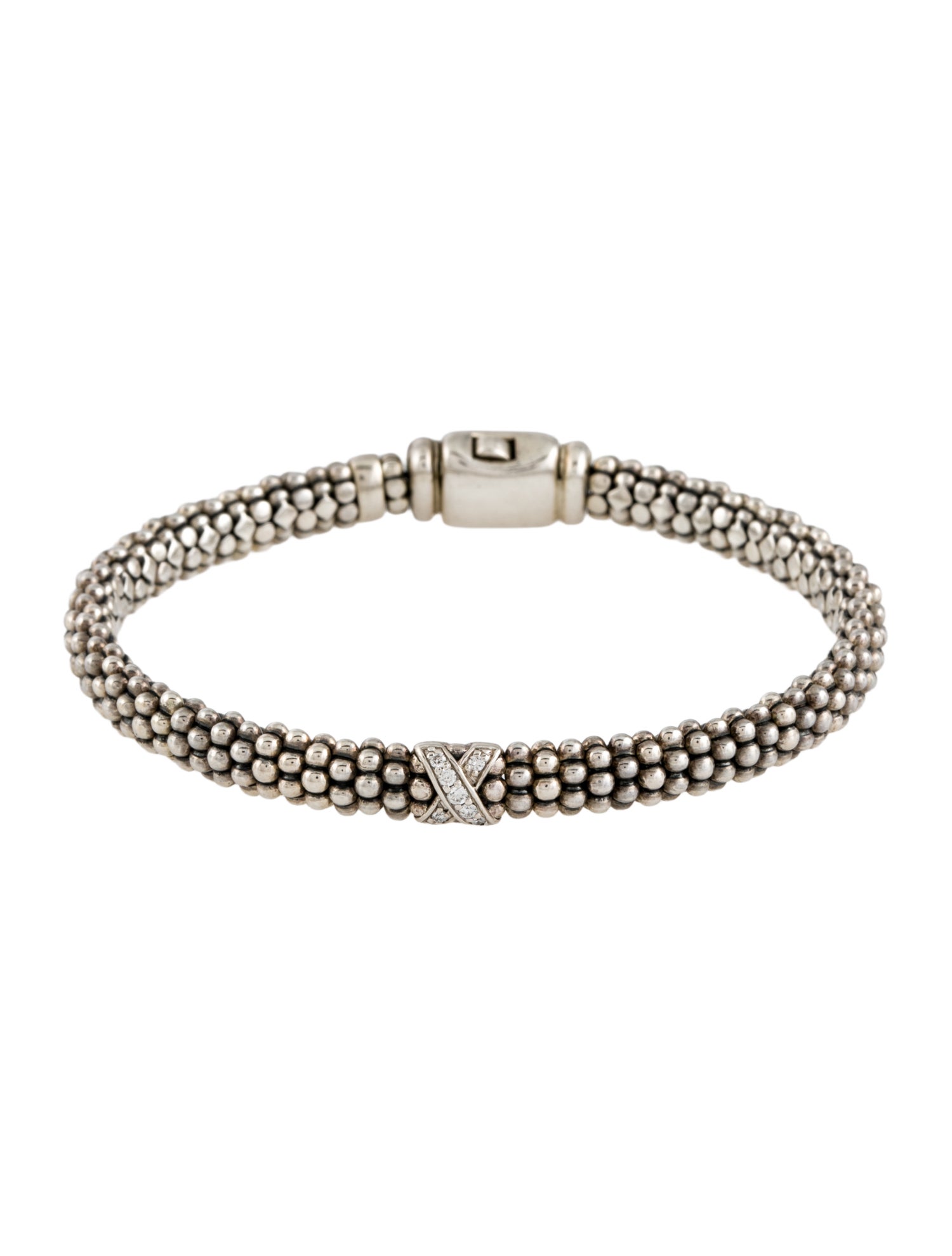 Lagos Diamond Single Station 'X' Bracelet